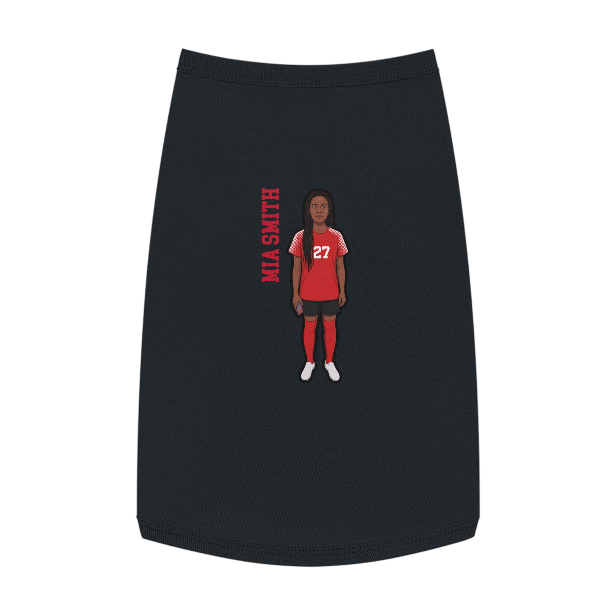 Pet Tank Top — character_name_vertical in Black