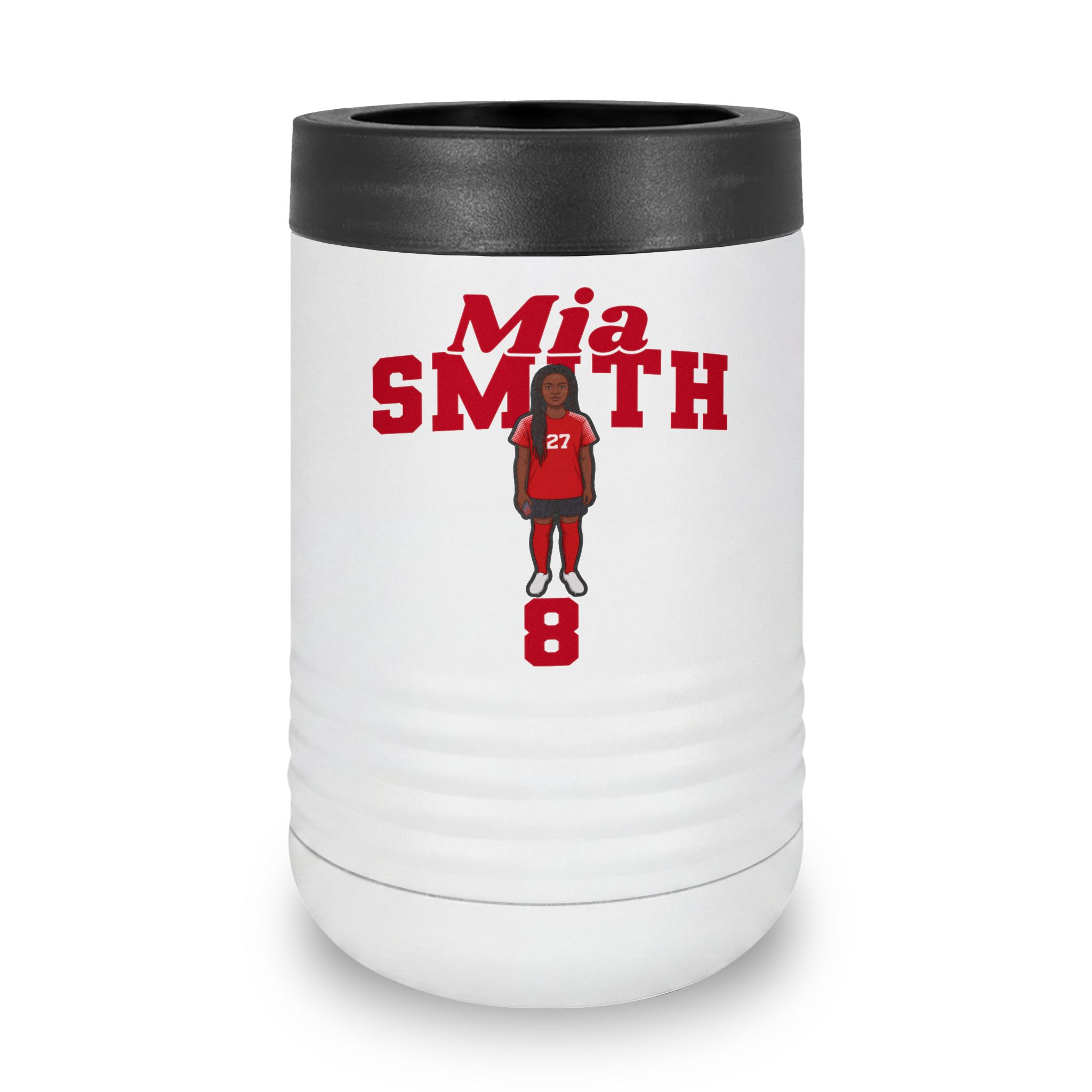 Stainless Can Cooler — character_signature_arch in White