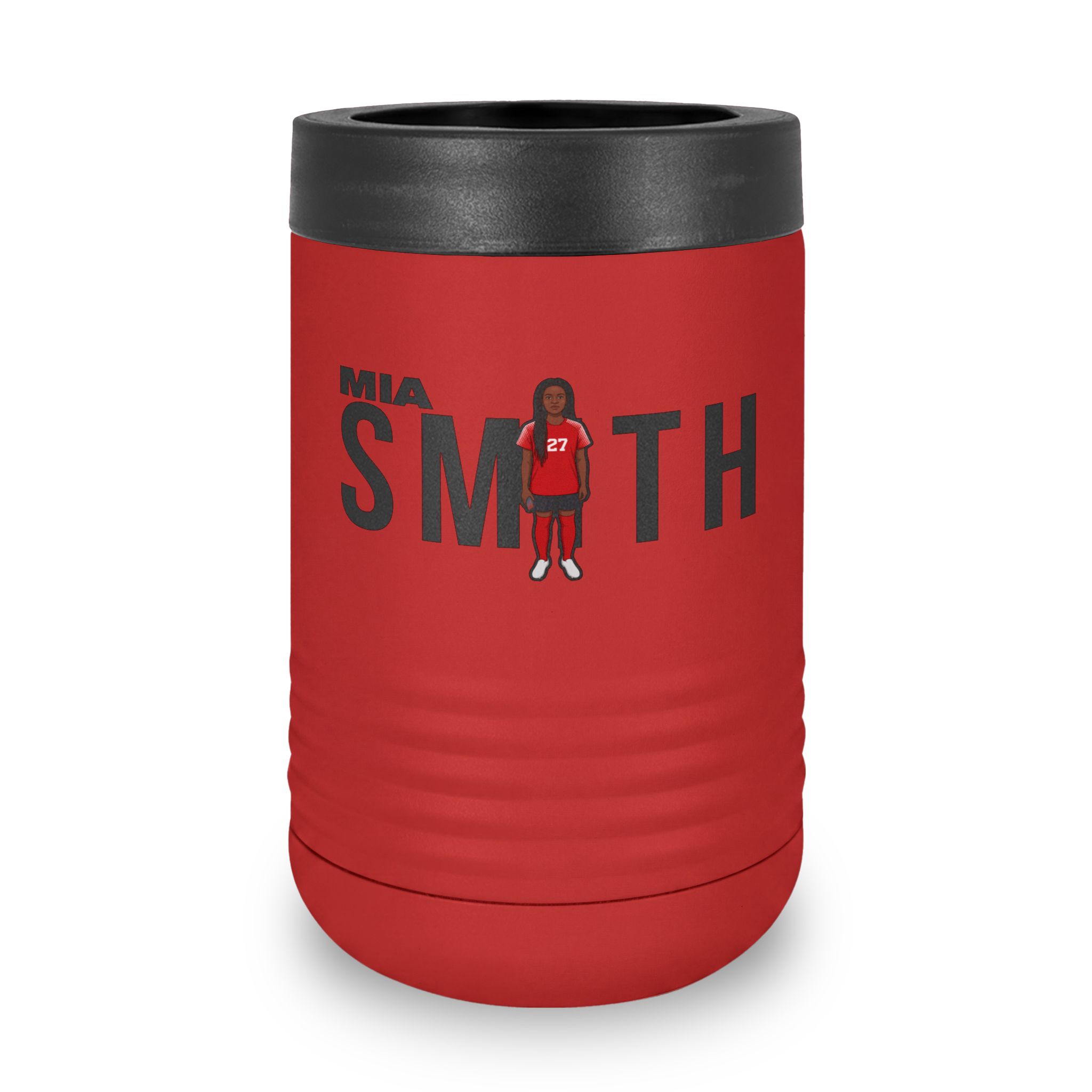 Stainless Can Cooler — character_player_name in Red