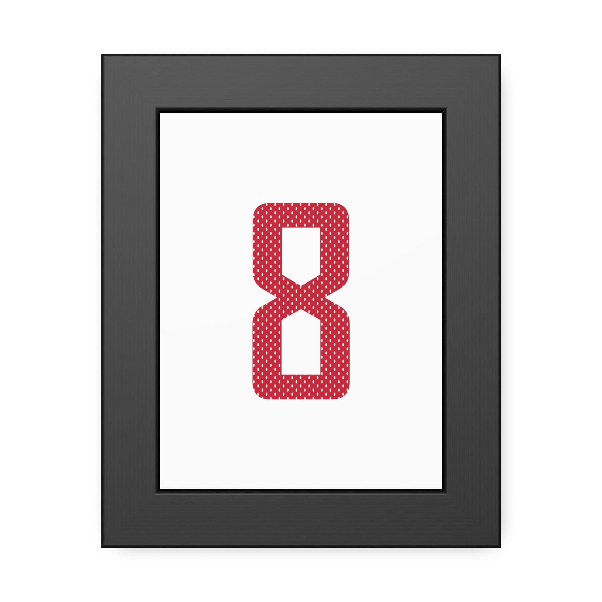 Framed Poster — mesh_shirsey_number in Black