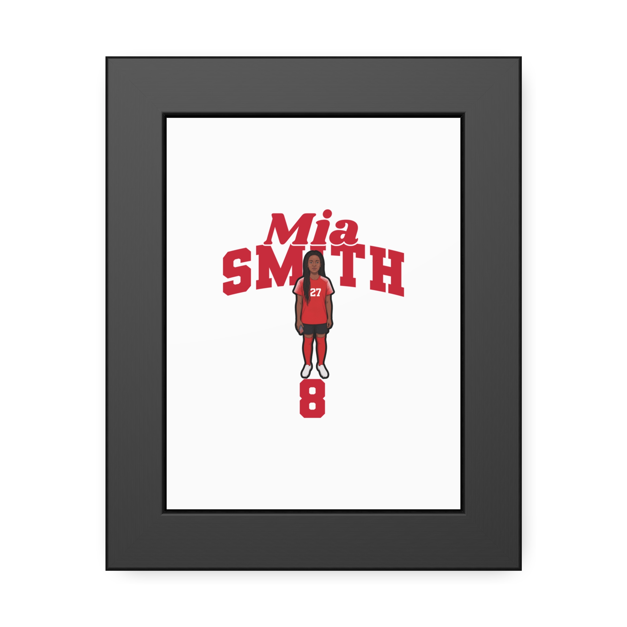 Framed Poster — character_signature_arch in Black