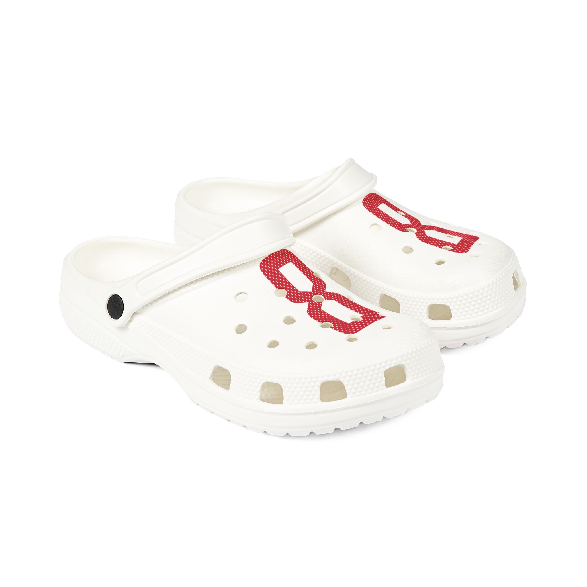 Rubber Clogs — mesh_shirsey_number in White