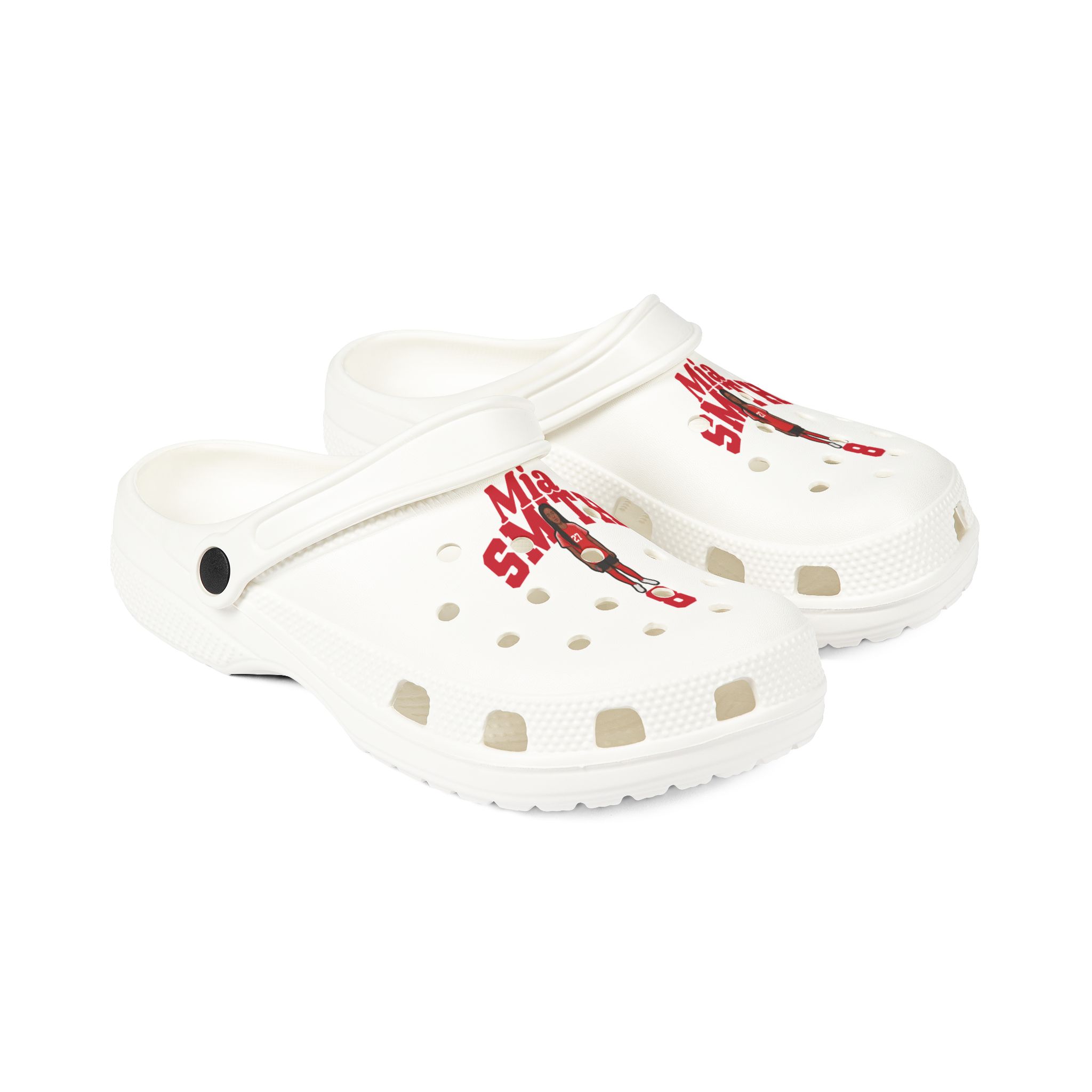 Rubber Clogs — character_signature_arch in White