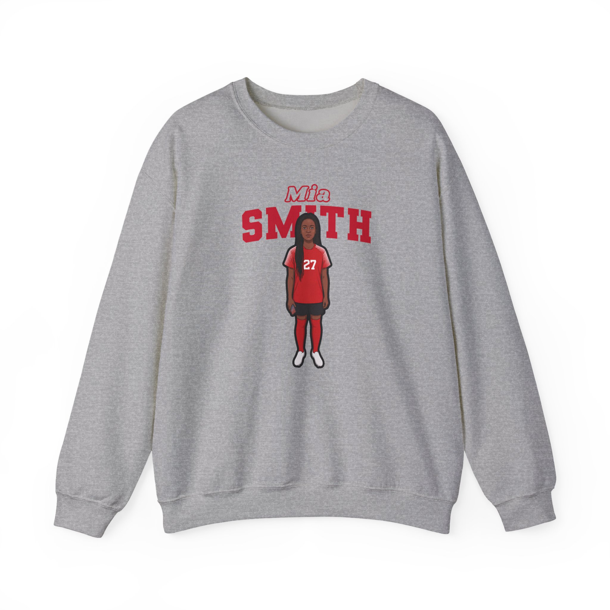 Crewneck Sweatshirt — character_name_arch in Grey
