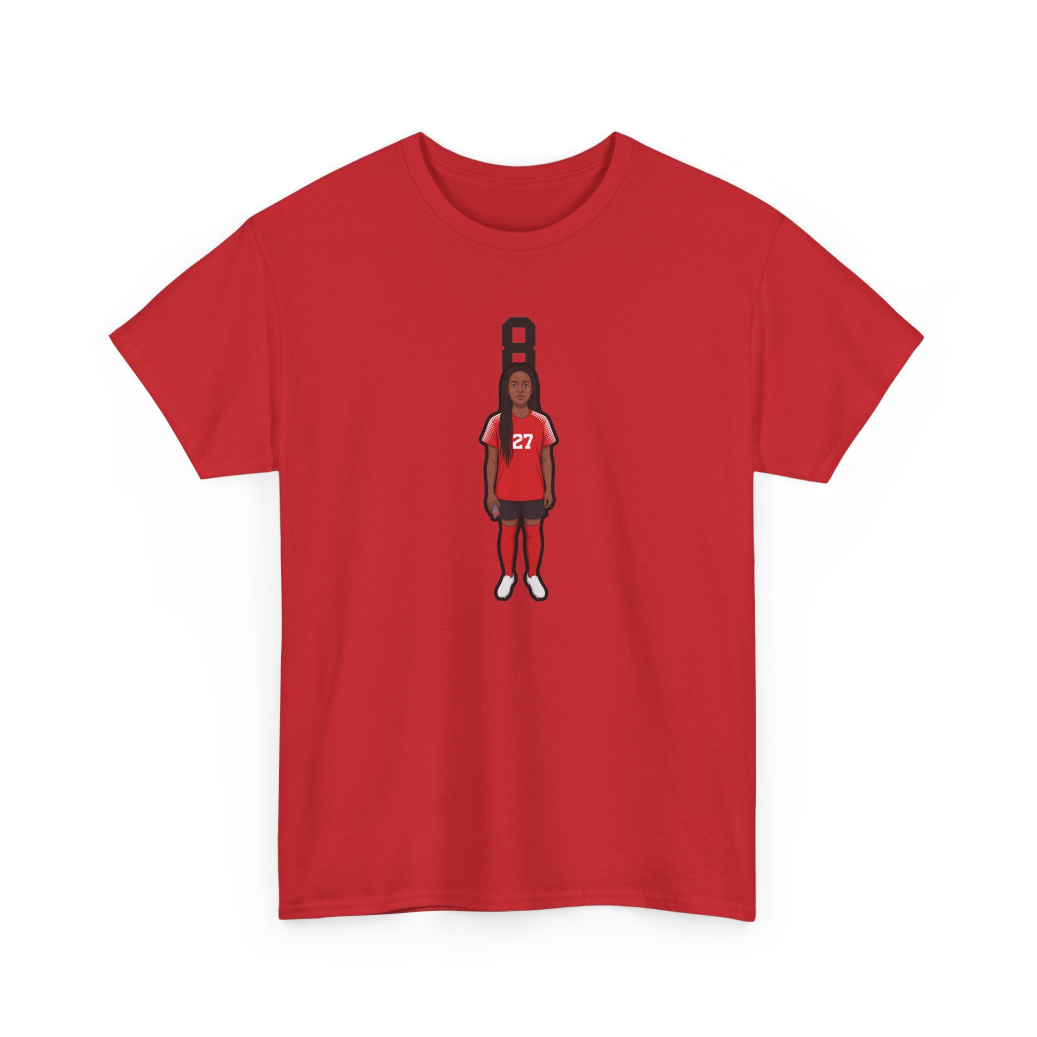 Tee — character_number_top in Red