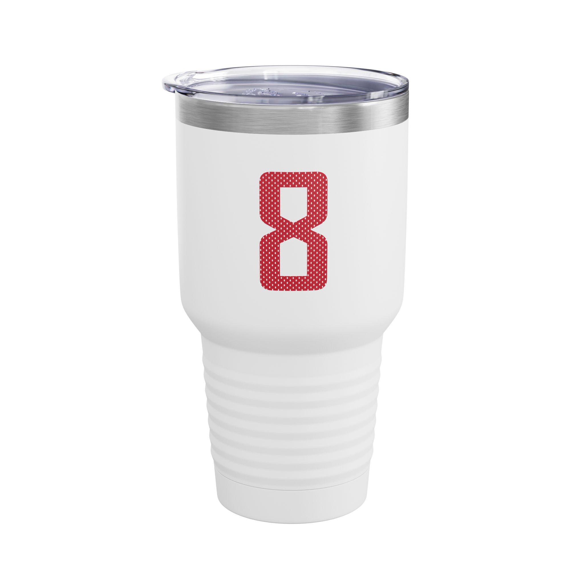 30oz Tumbler — mesh_shirsey_number in White