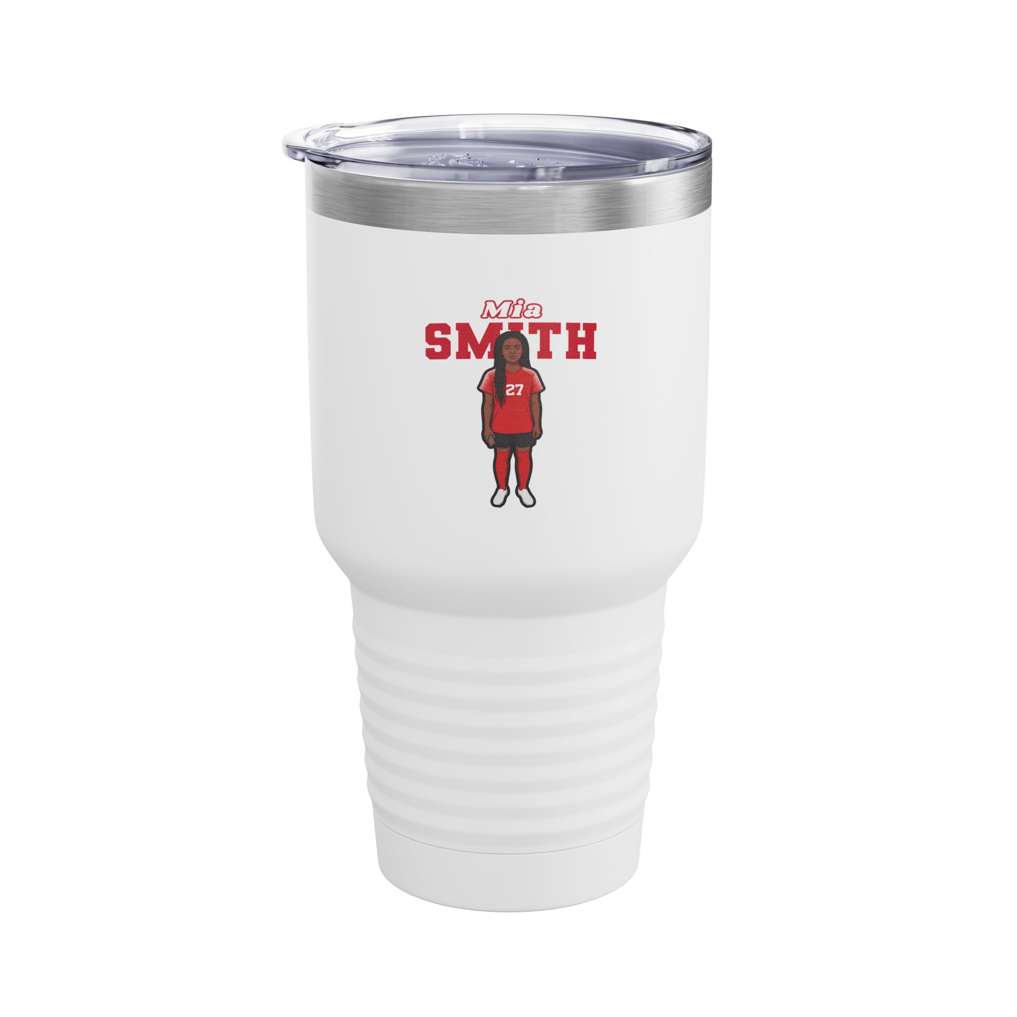 30oz Tumbler — character_name_arch in White