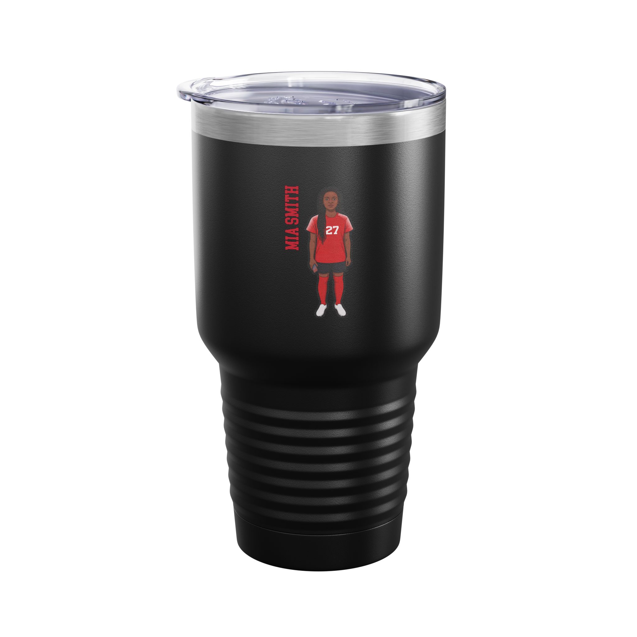 30oz Tumbler — character_name_vertical in Black