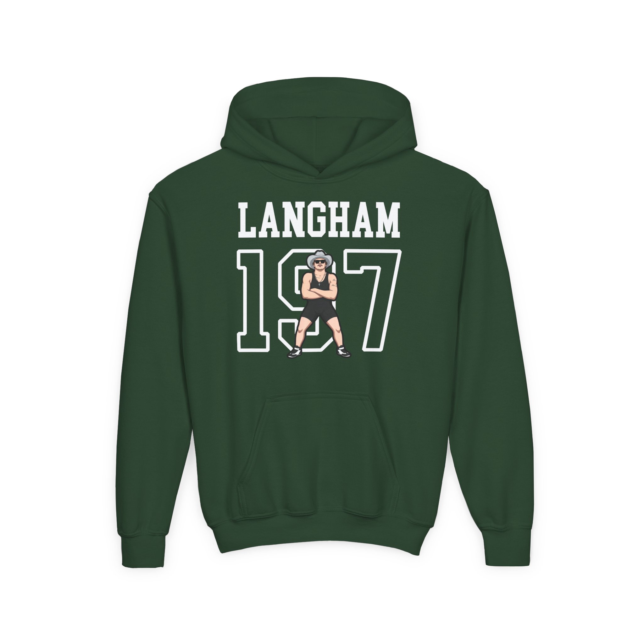 Youth Hoodie — character_shirsey in Green