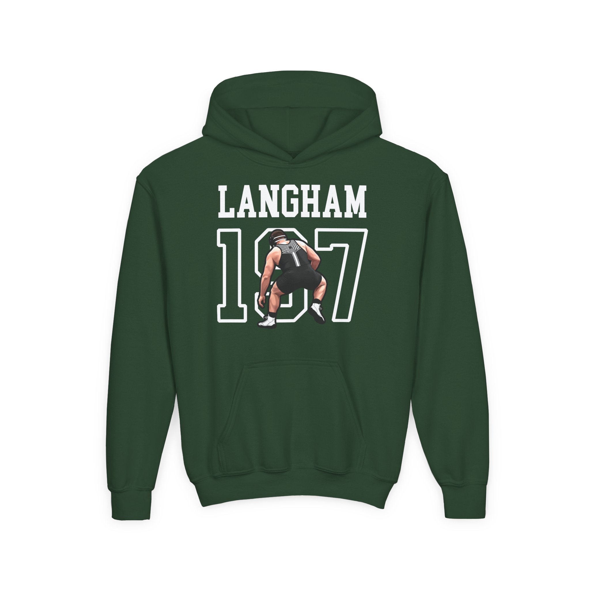Youth Hoodie — character_shirsey in Green