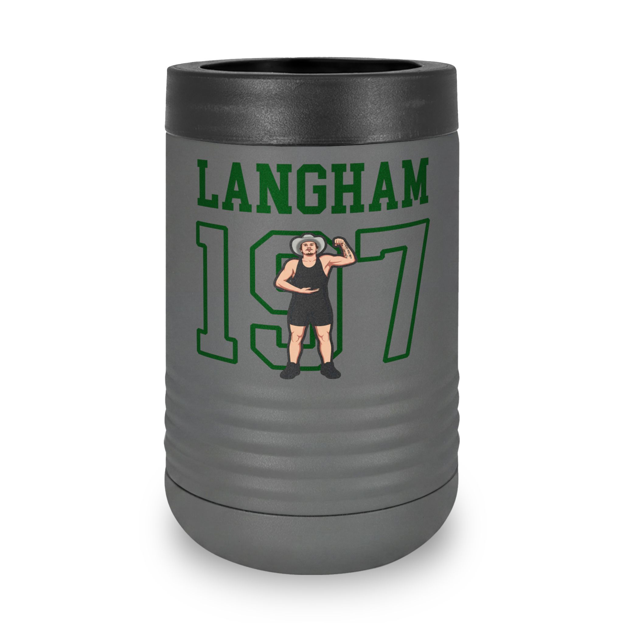 Stainless Can Cooler — character_shirsey in Grey