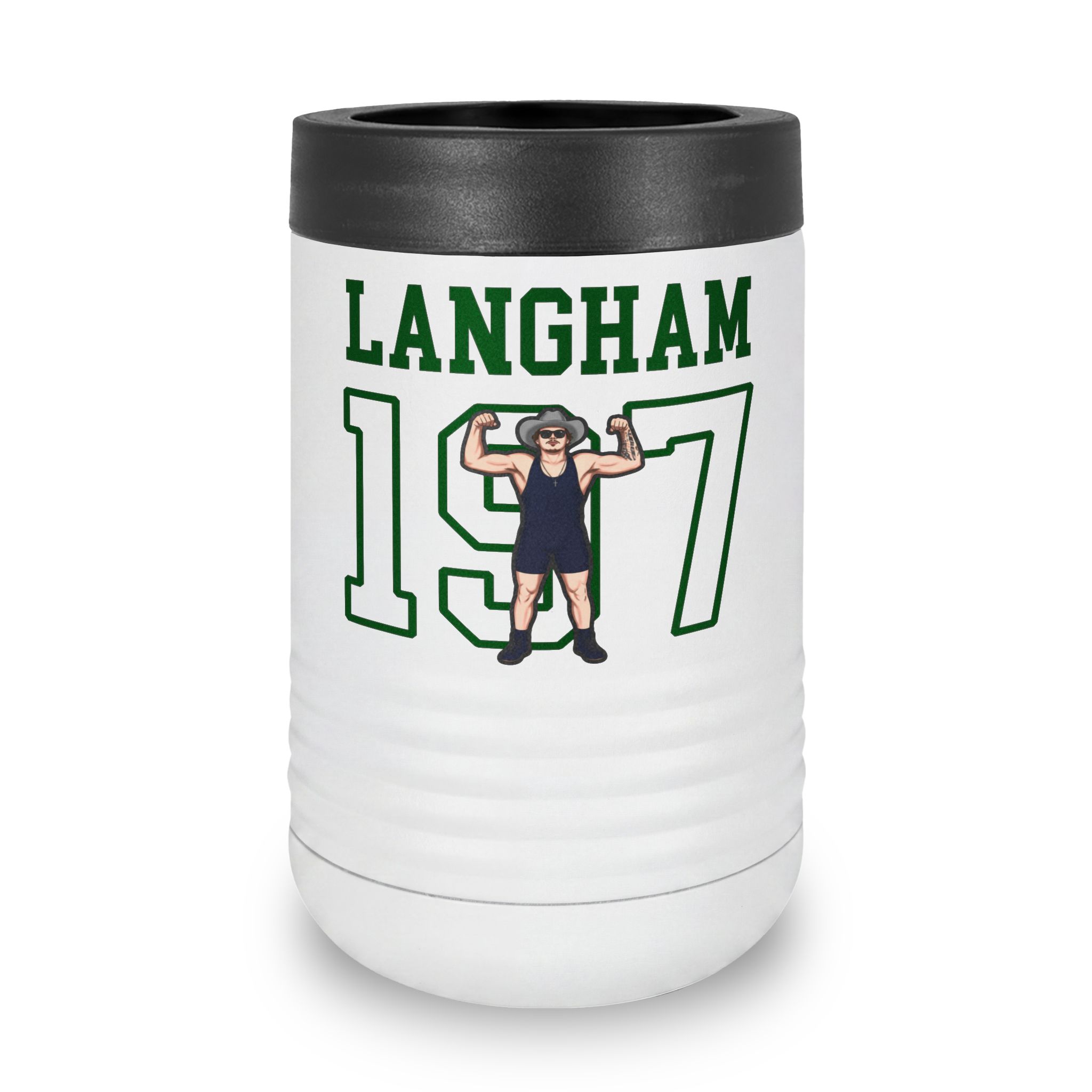 Stainless Can Cooler — character_shirsey in White
