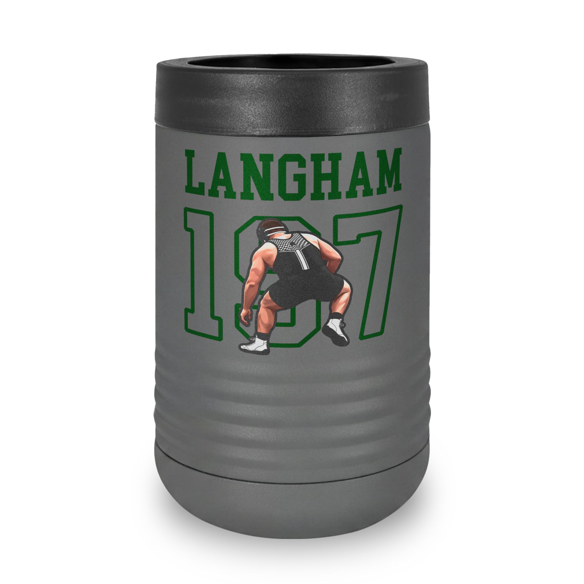 Stainless Can Cooler — character_shirsey in Grey