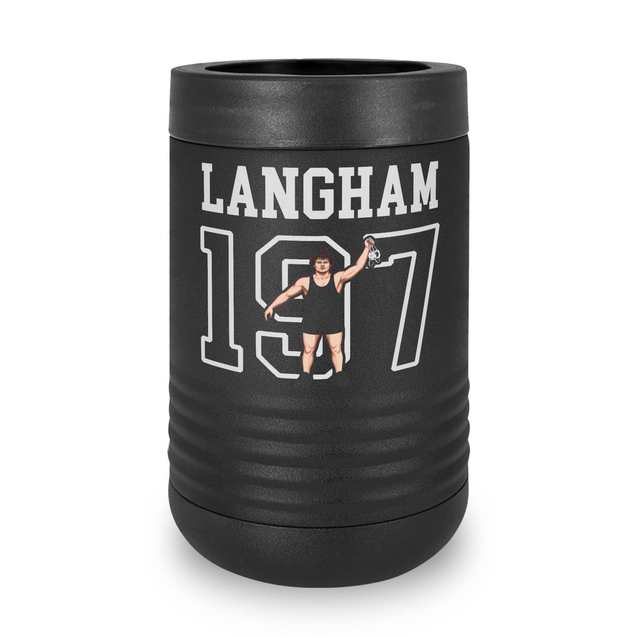 Stainless Can Cooler — character_shirsey in Black