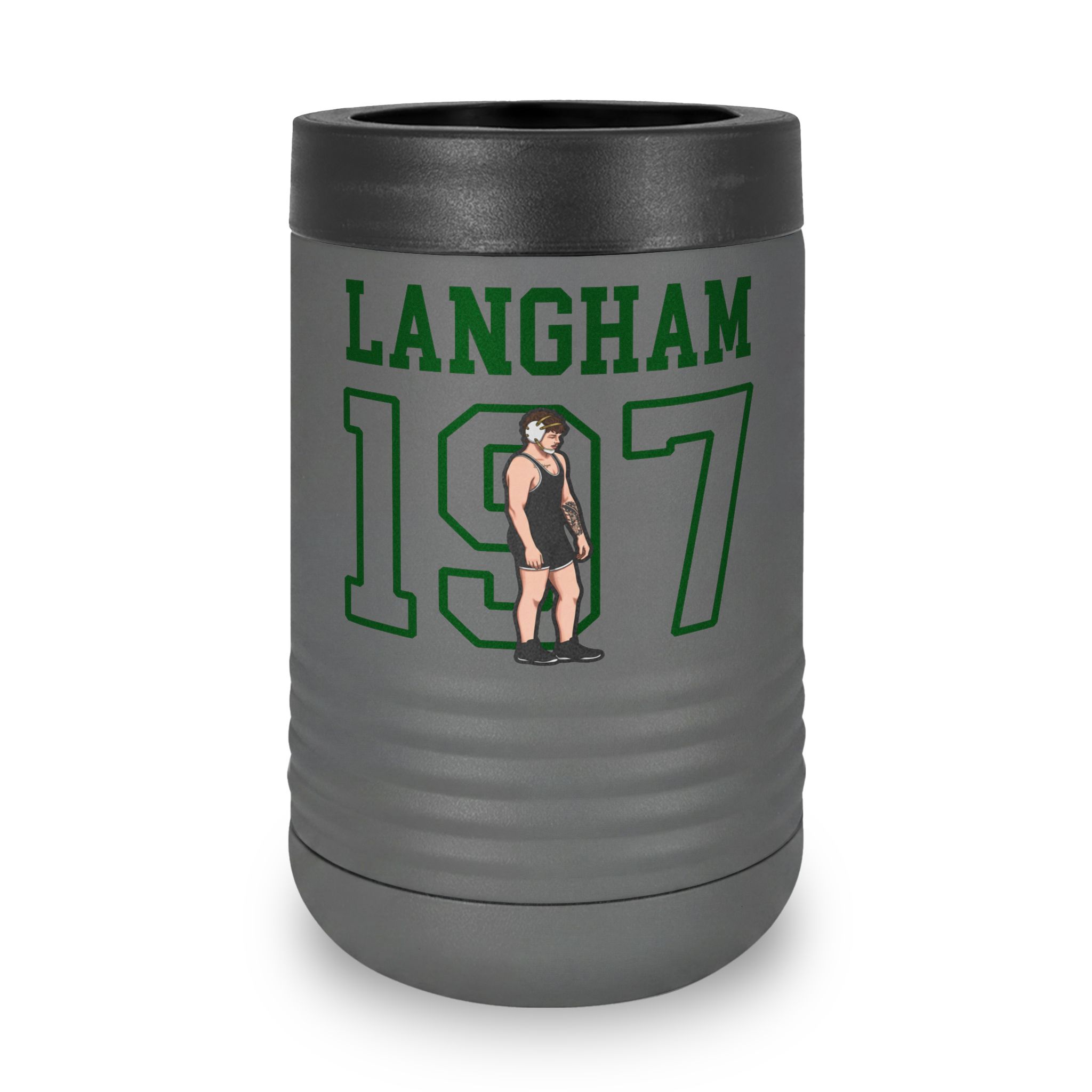 Stainless Can Cooler — character_shirsey in Grey