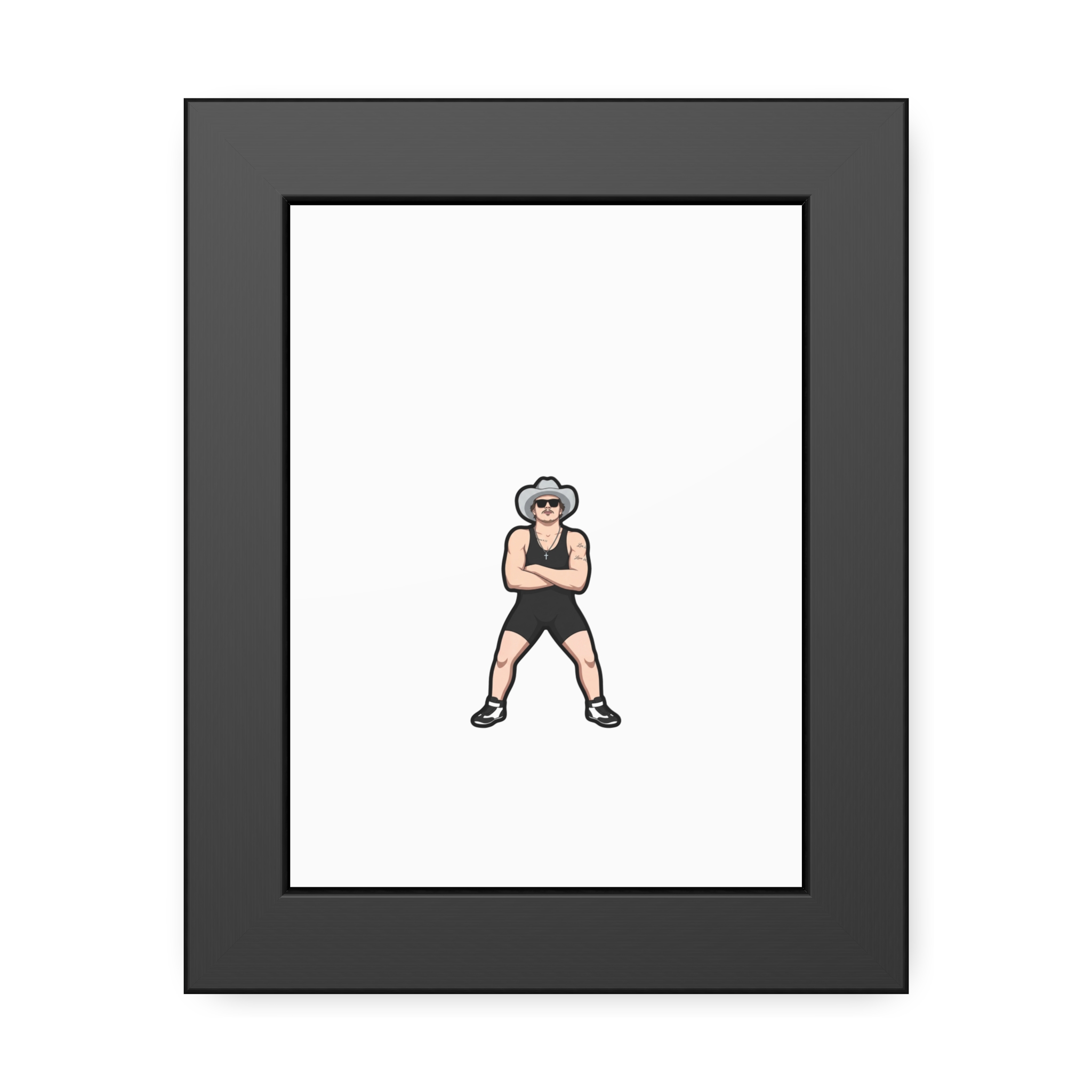 Framed Poster — character_shirsey in Black