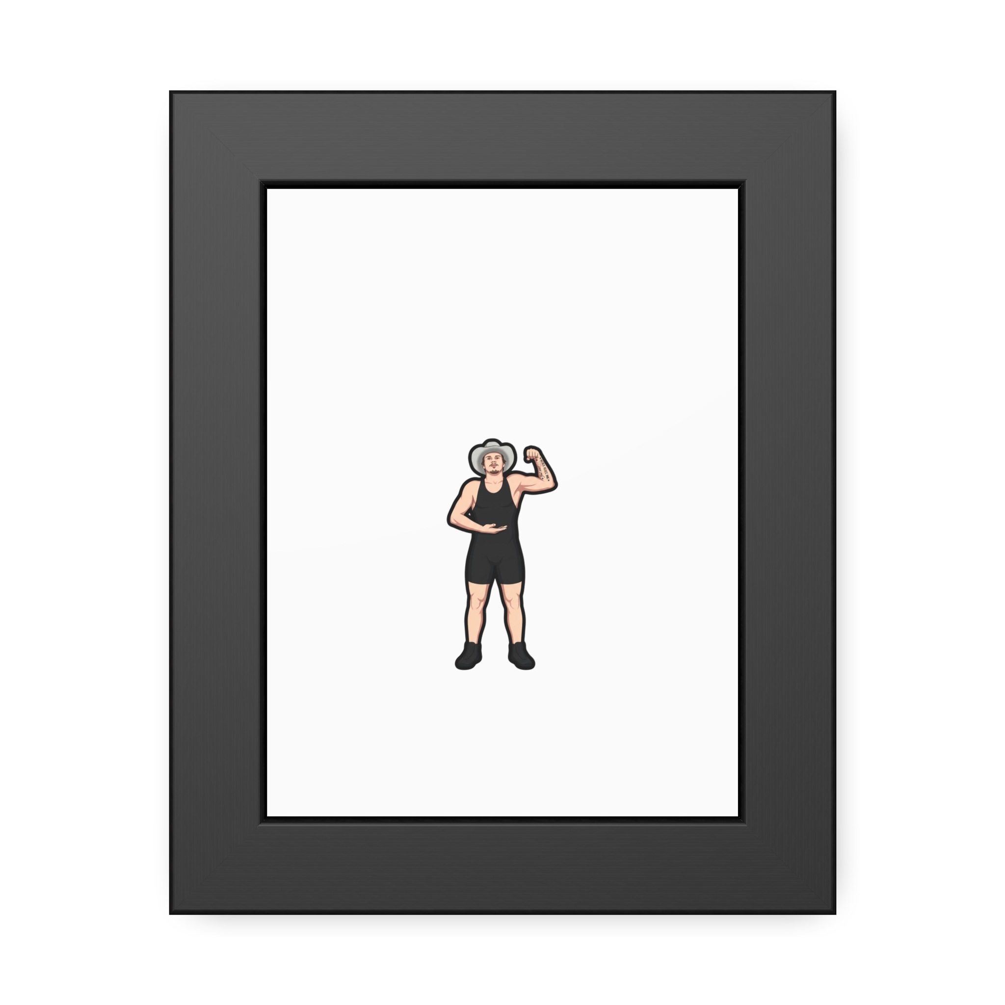 Framed Poster — character_shirsey in Black
