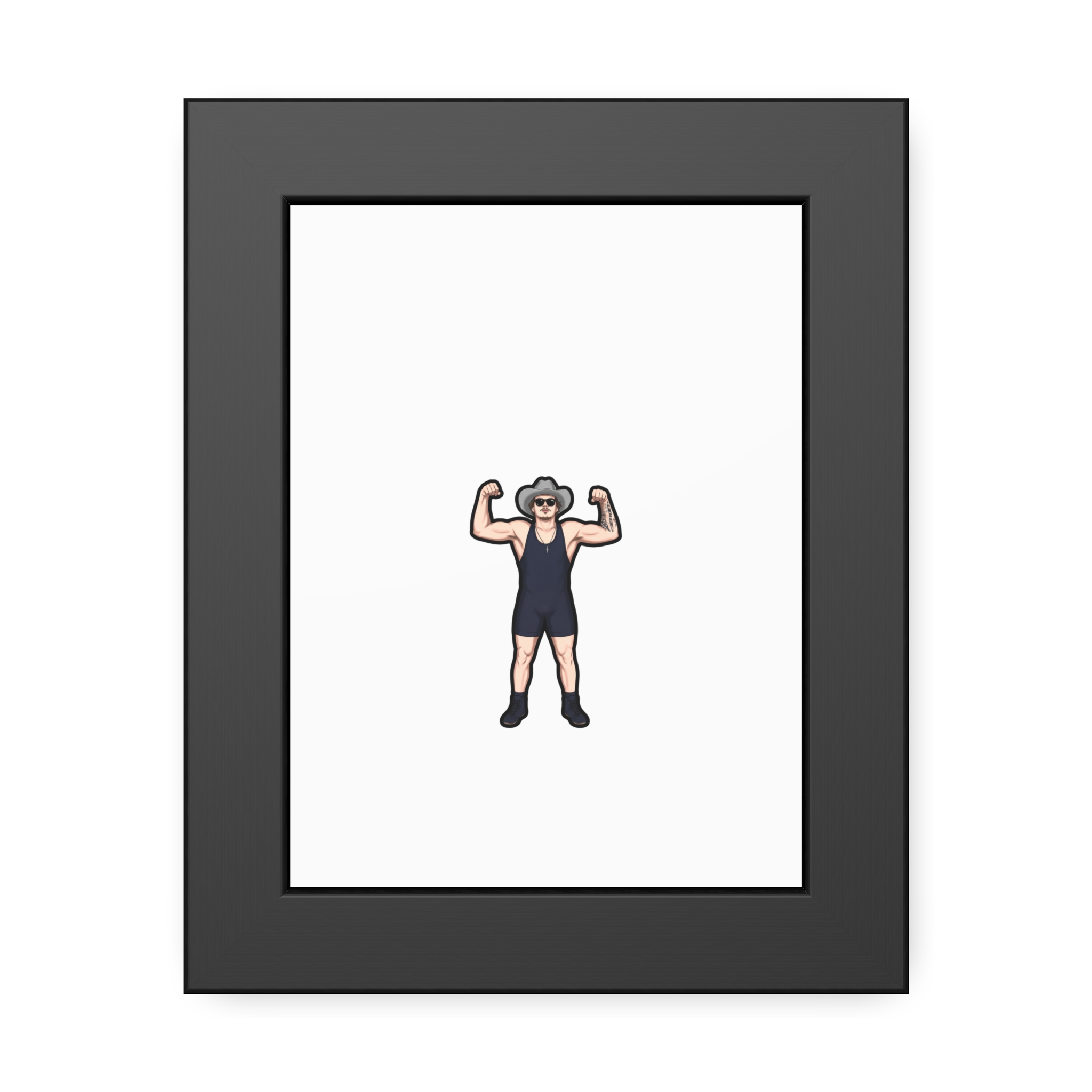 Framed Poster — character_shirsey in Black