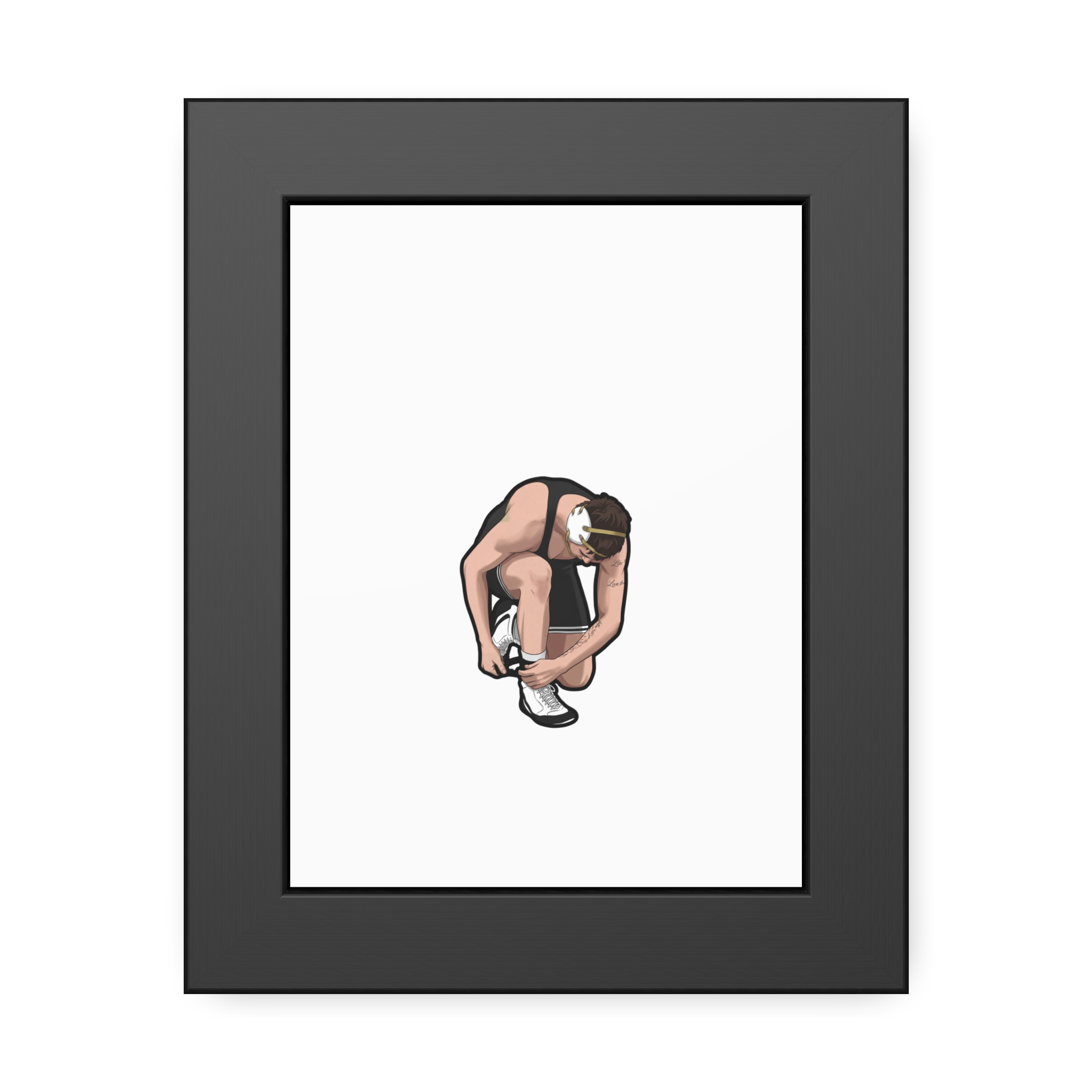 Framed Poster — character_shirsey in Black