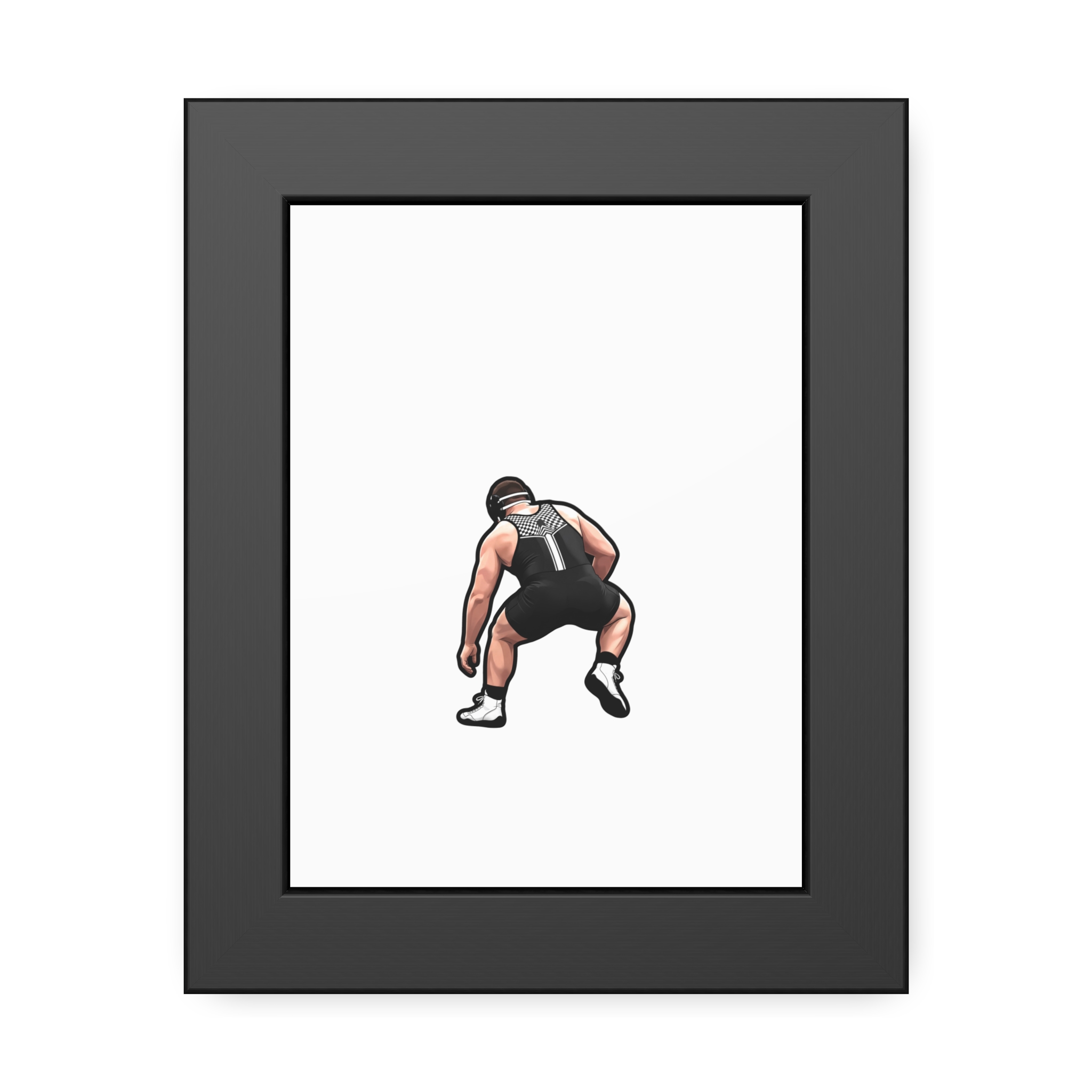 Framed Poster — character_shirsey in Black