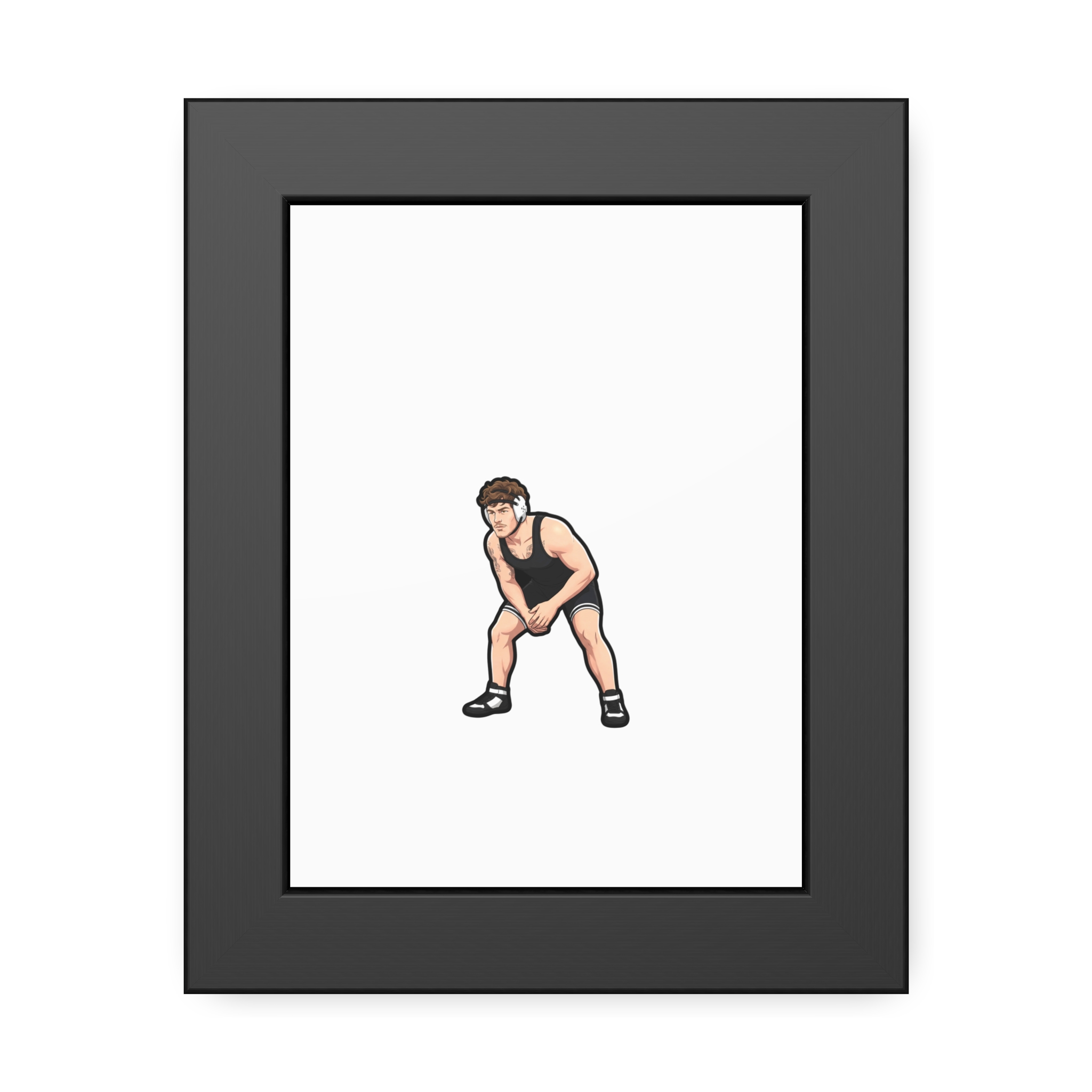 Framed Poster — character_shirsey in Black