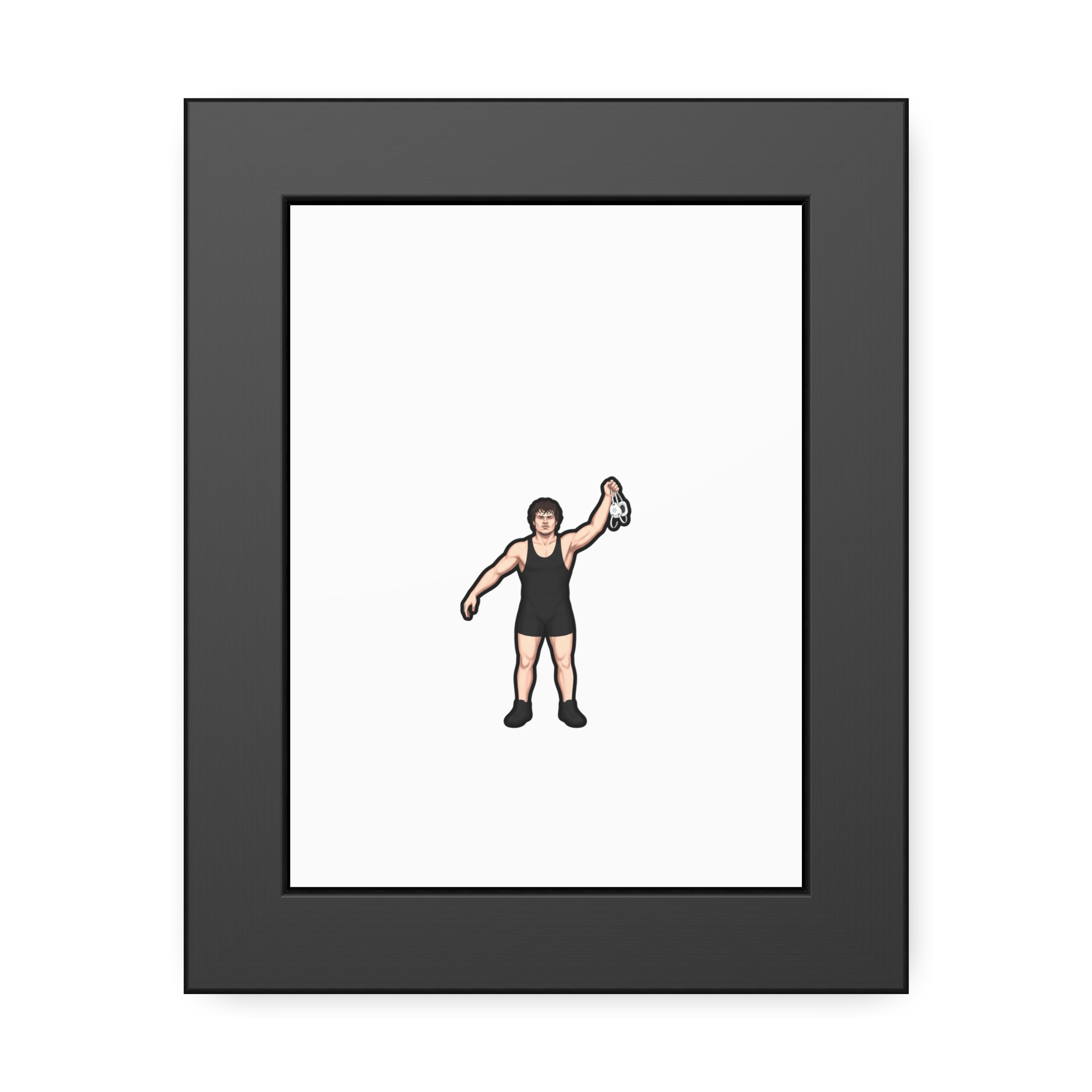 Framed Poster — character_shirsey in Black