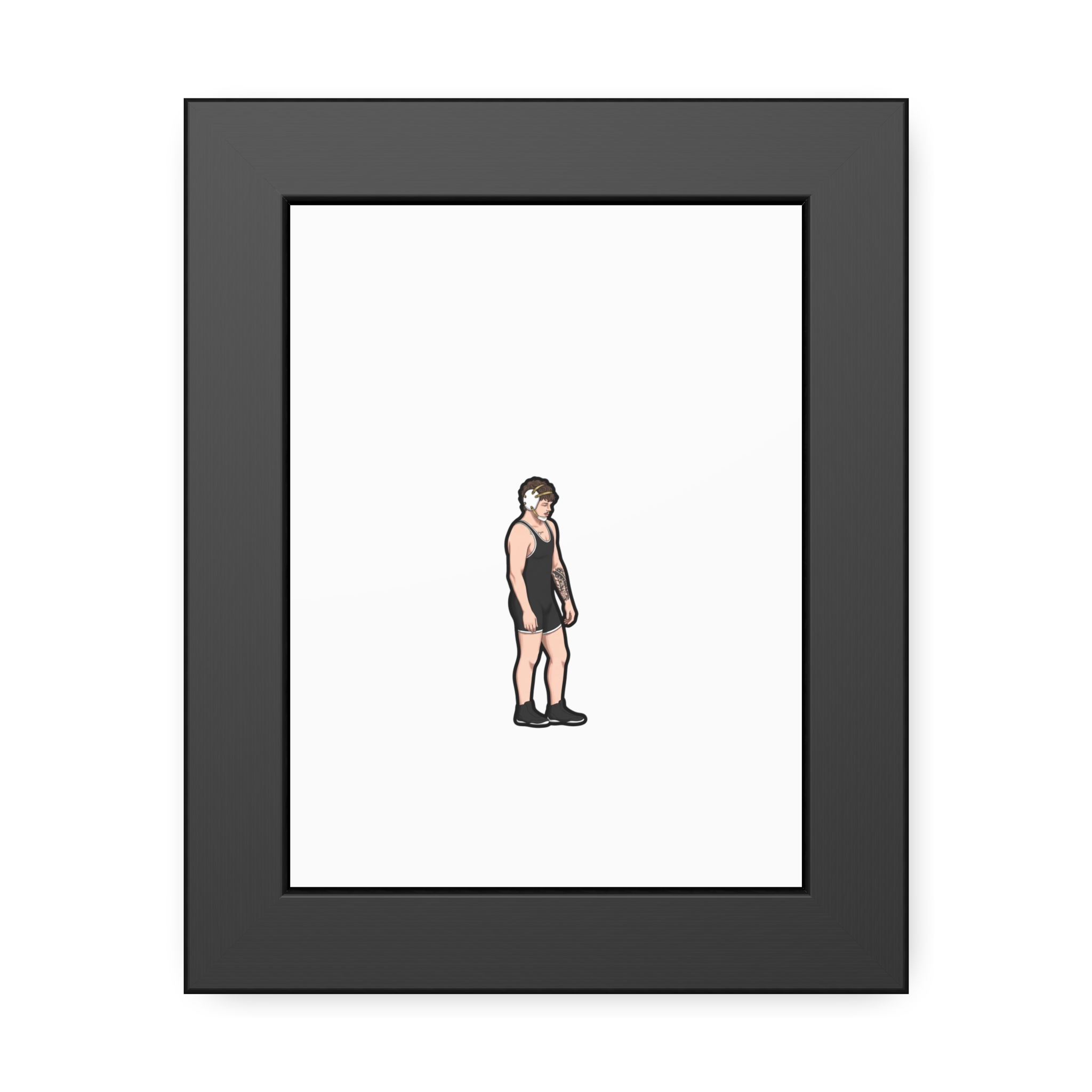 Framed Poster — character_shirsey in Black