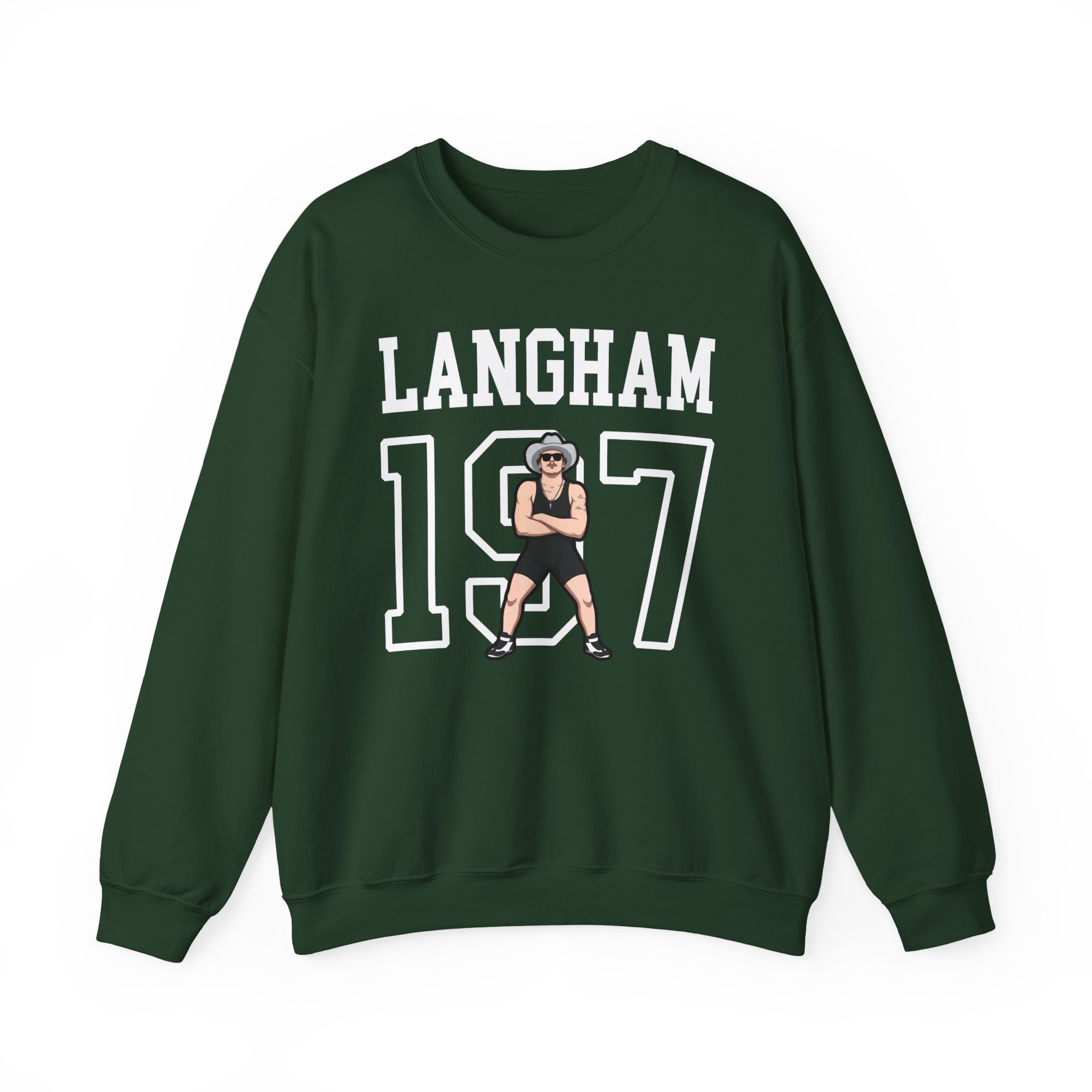 Crewneck Sweatshirt — character_shirsey in Green