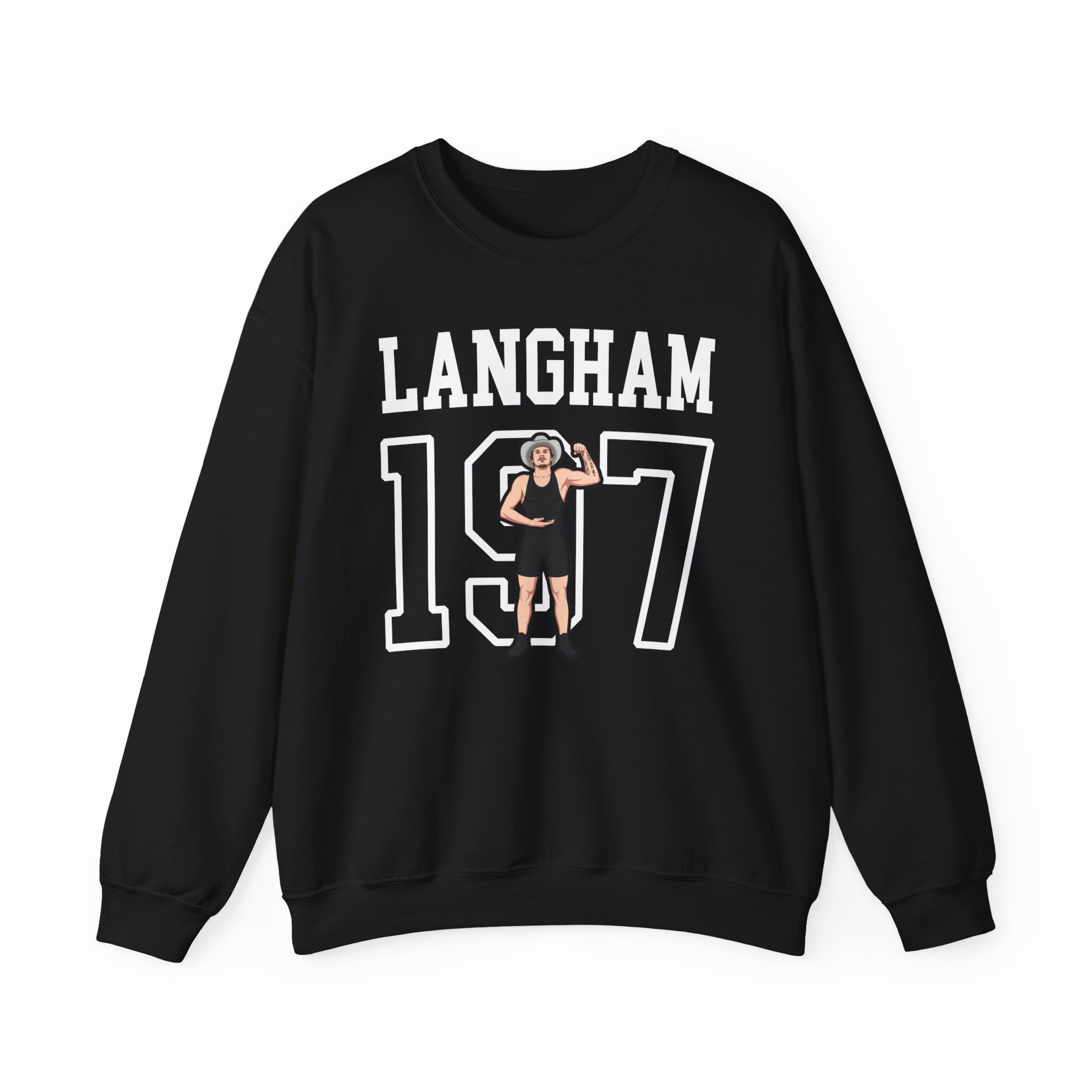 Crewneck Sweatshirt — character_shirsey in Black