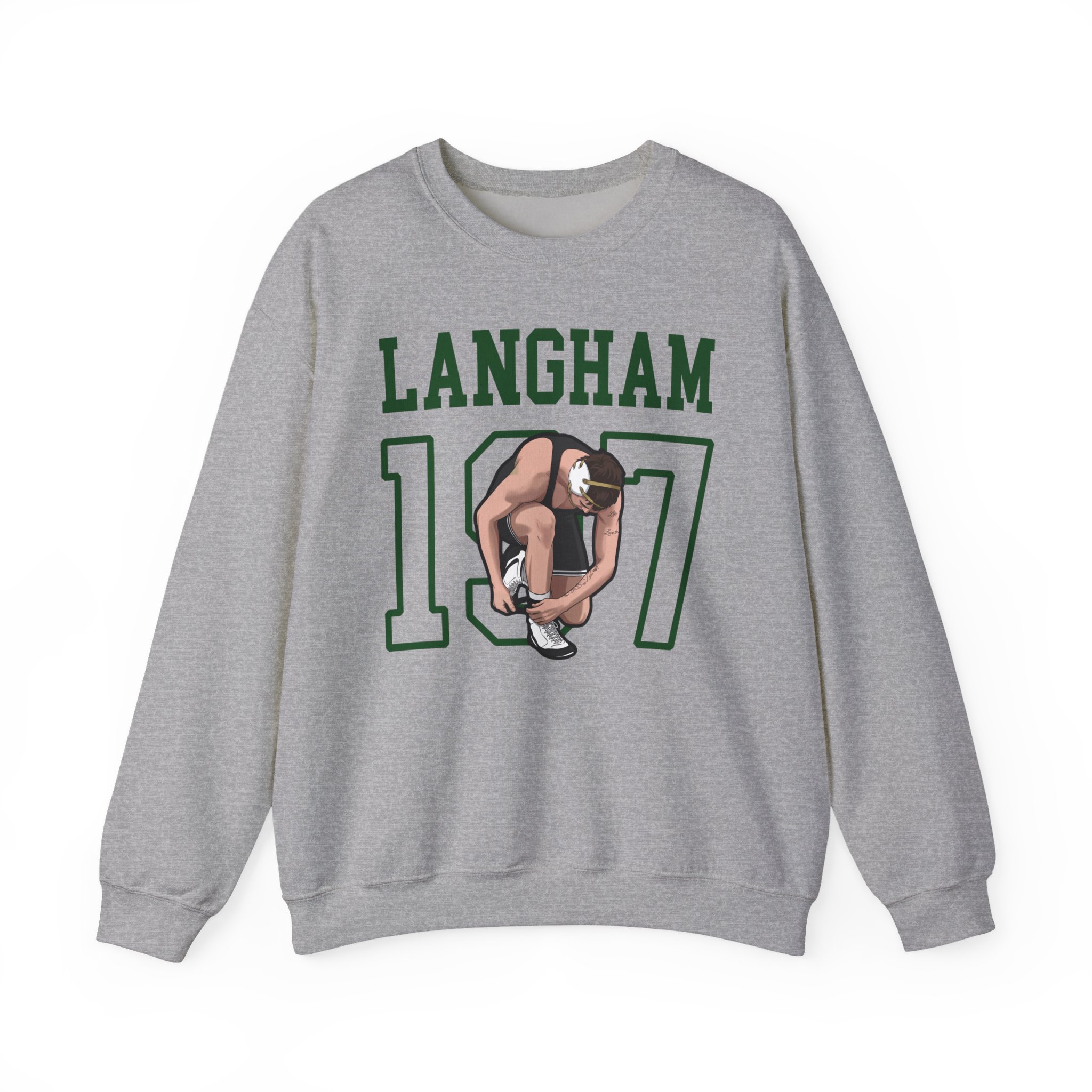 Crewneck Sweatshirt — character_shirsey in Grey