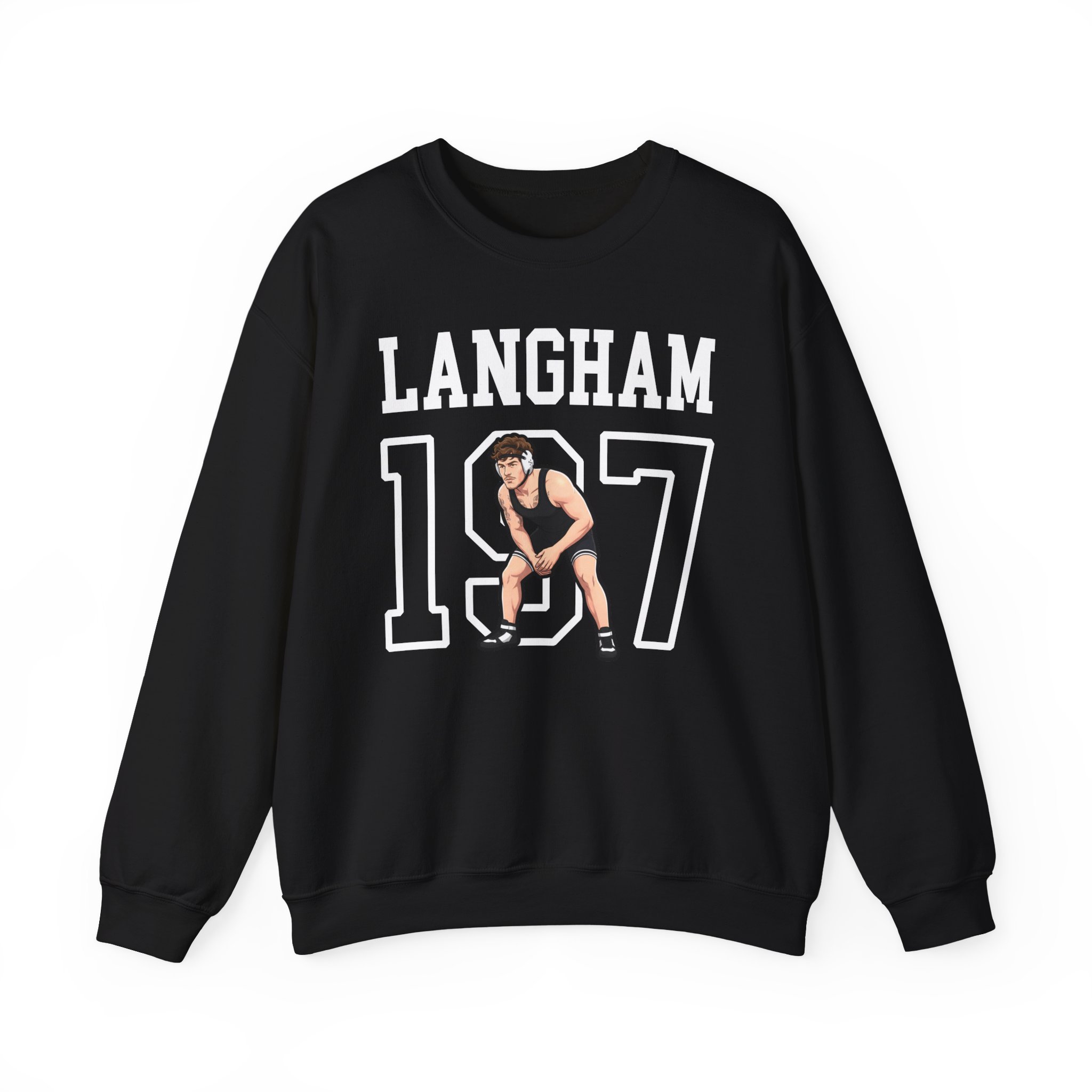 Crewneck Sweatshirt — character_shirsey in Black