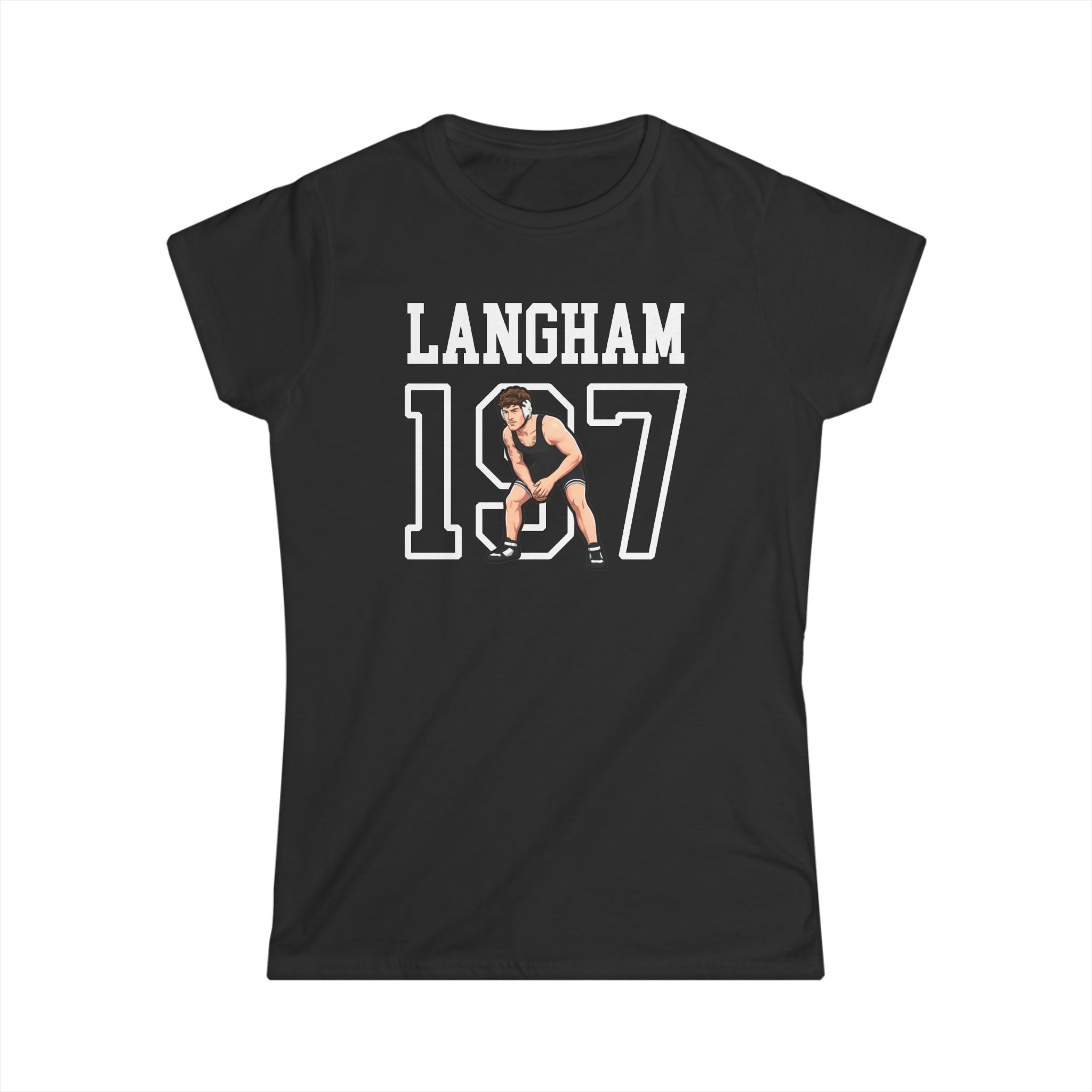 Women's Softstyle Tee — character_shirsey in Black