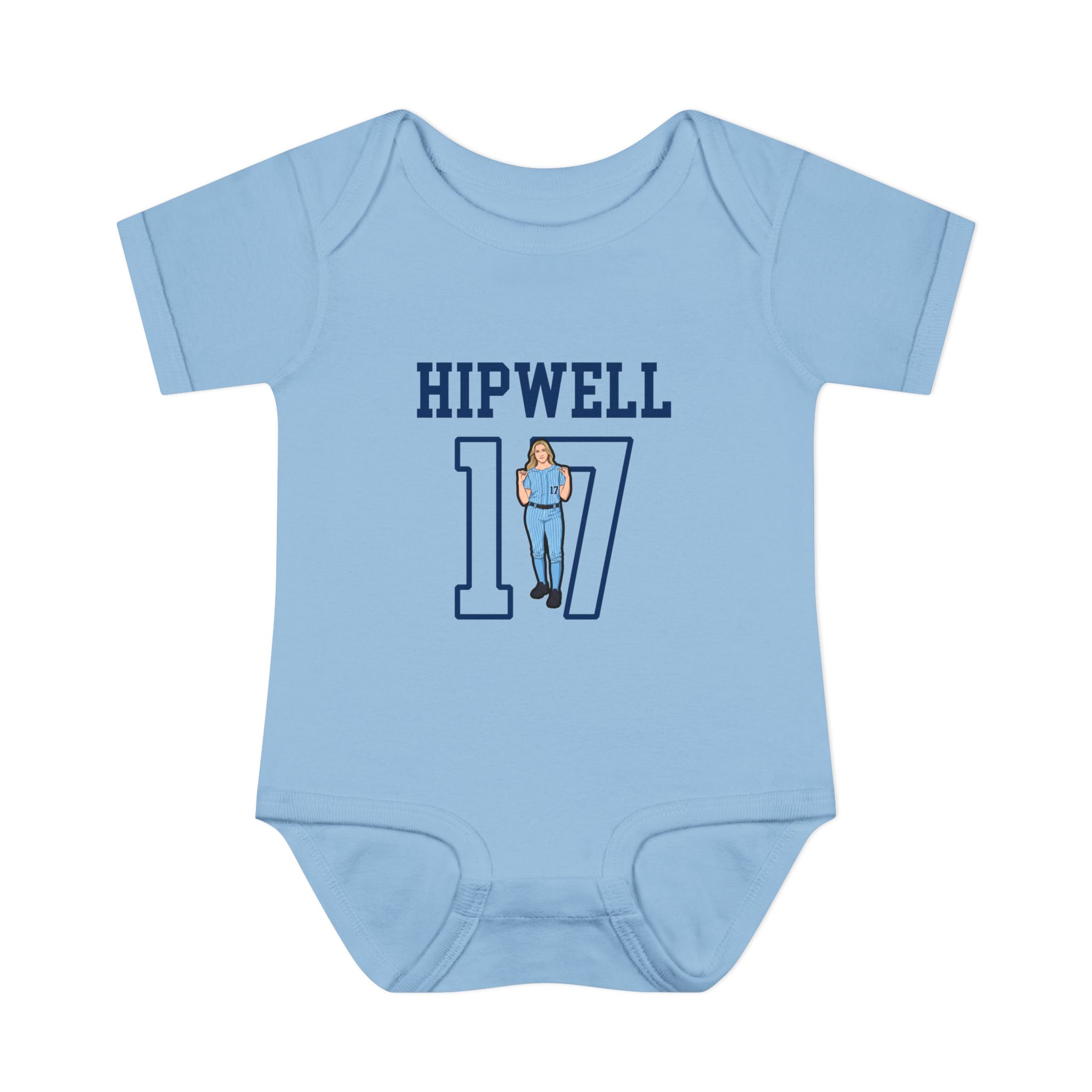 Baby Onesie — character_shirsey in Light Blue