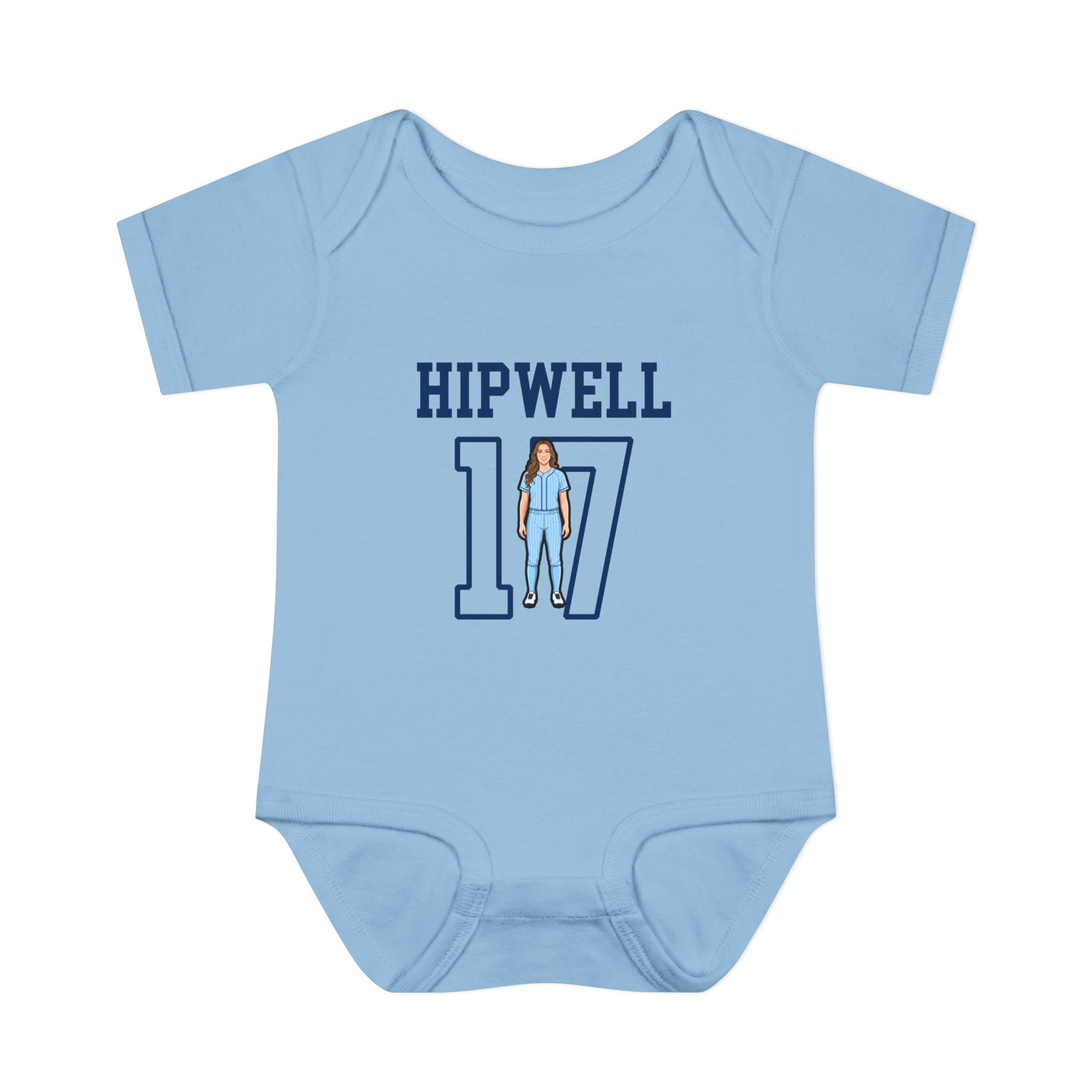 Baby Onesie — character_shirsey in Light Blue