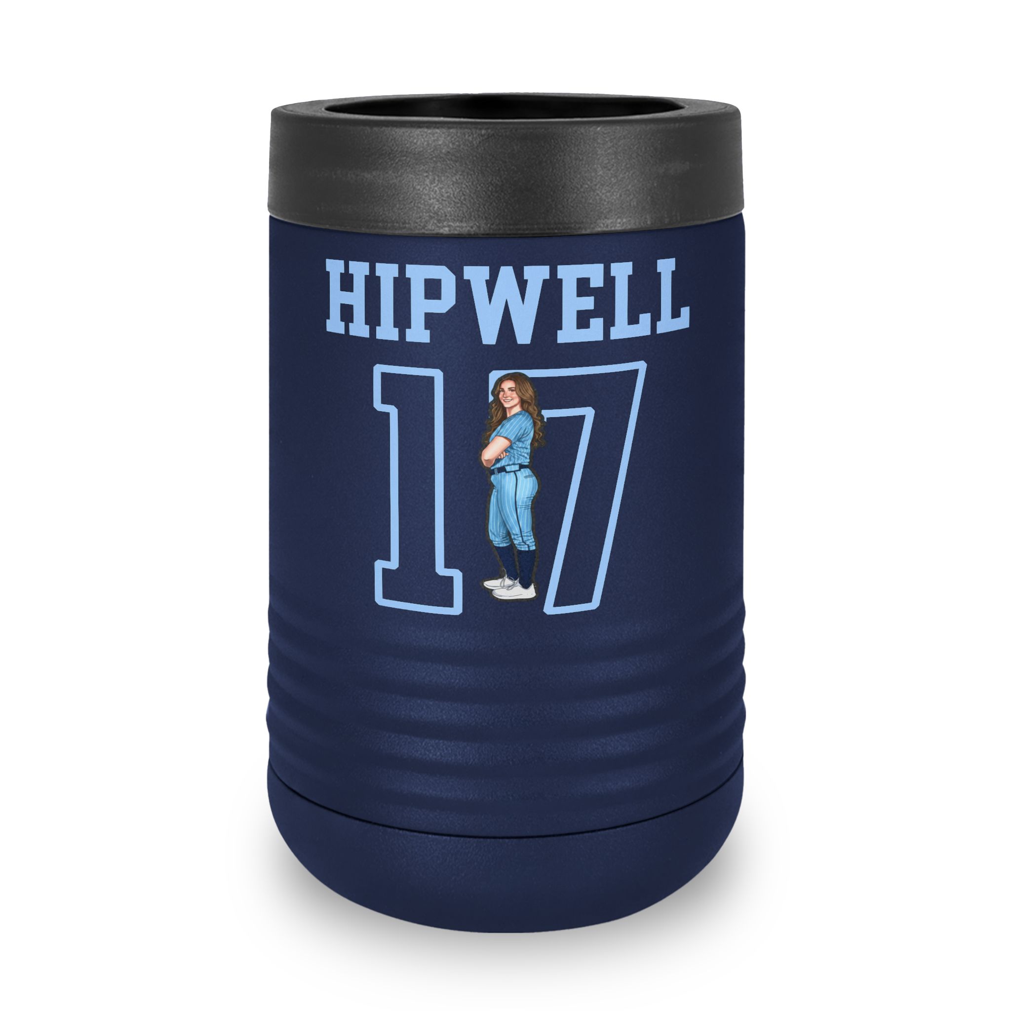 Stainless Can Cooler — character_shirsey in Navy