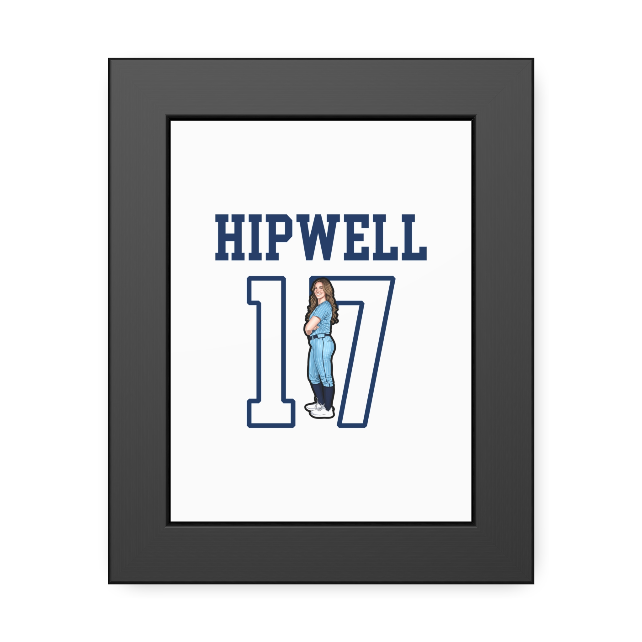 Framed Poster — character_shirsey in Black