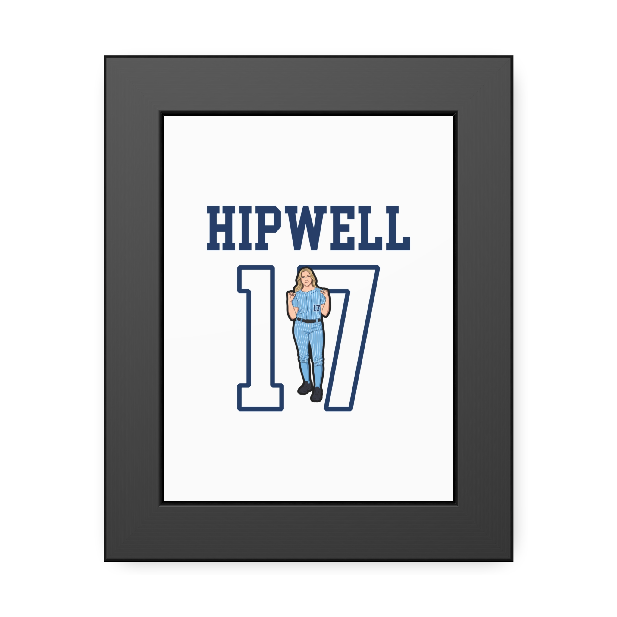 Framed Poster — character_shirsey in Black
