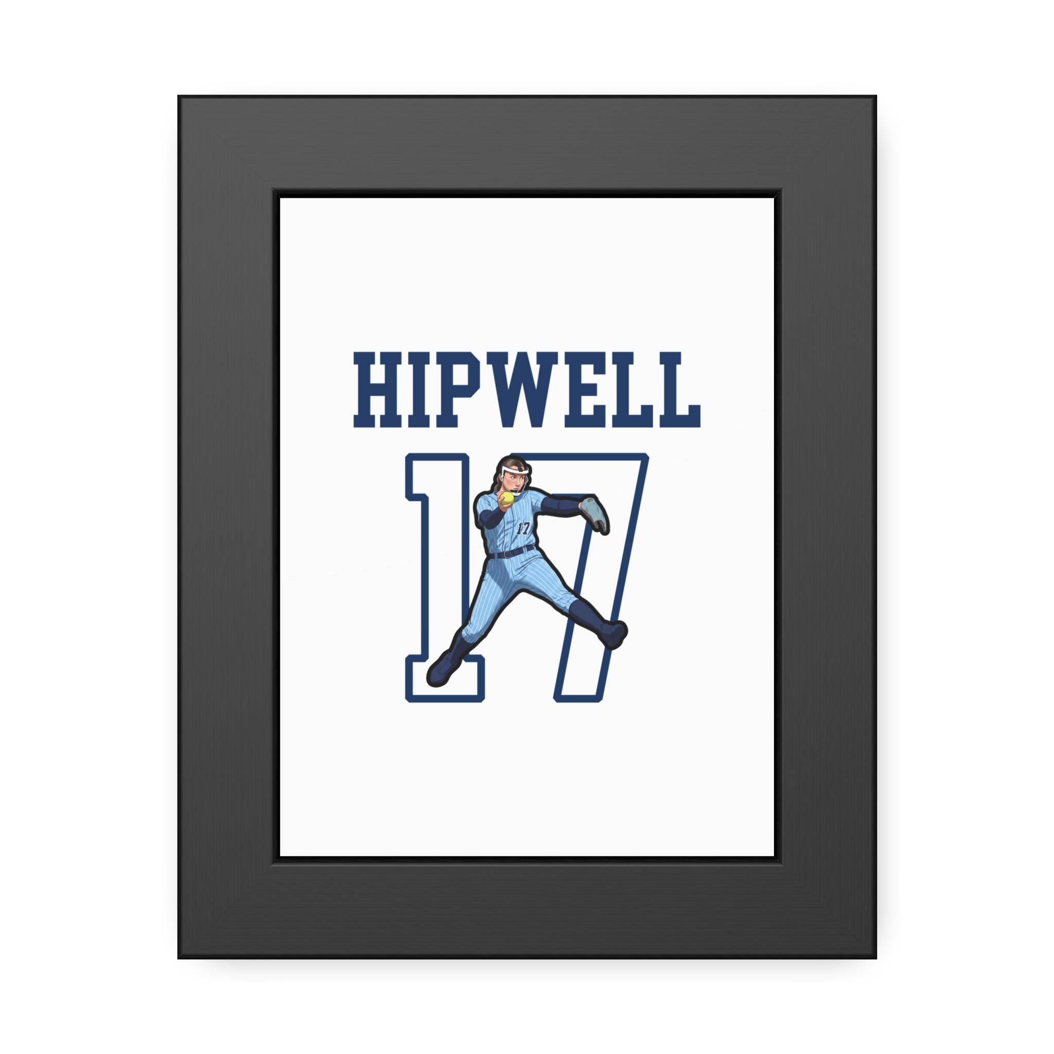 Framed Poster — character_shirsey in Black
