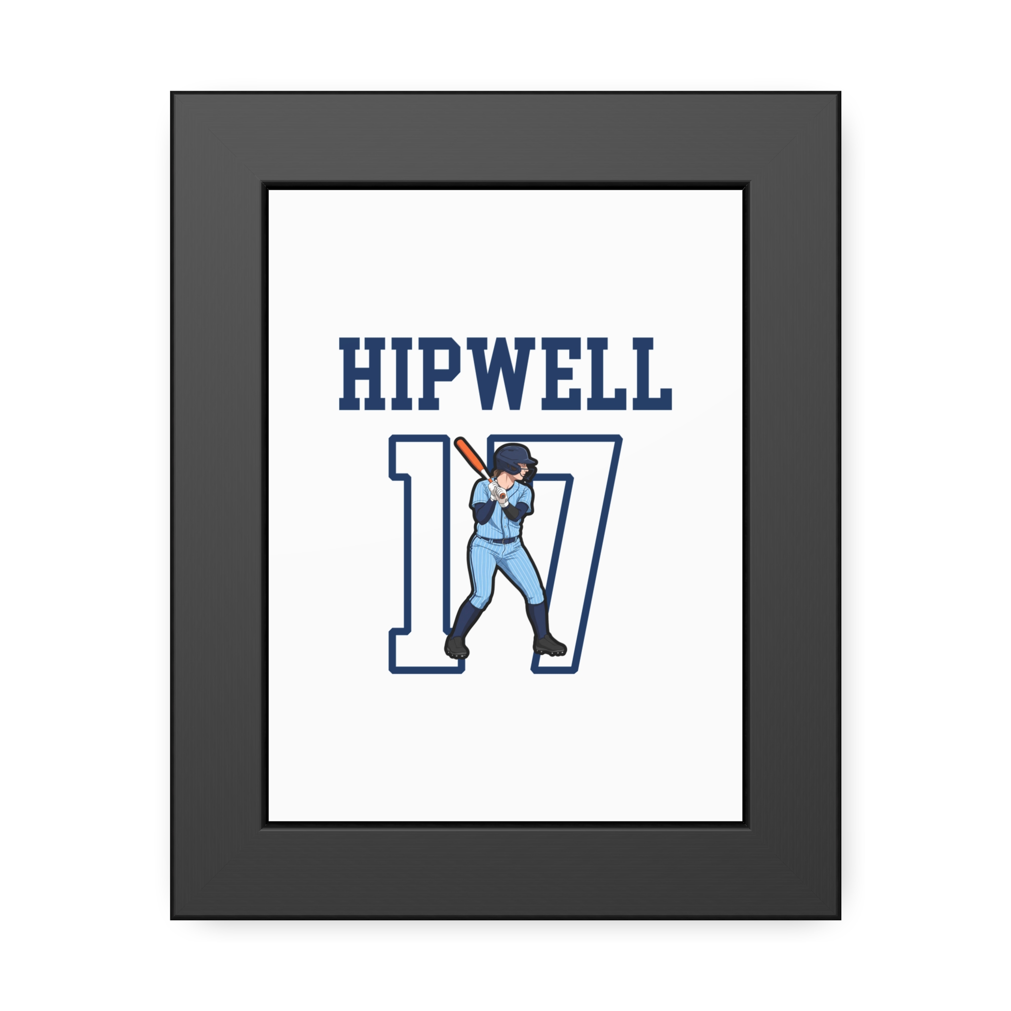 Framed Poster — character_shirsey in Black