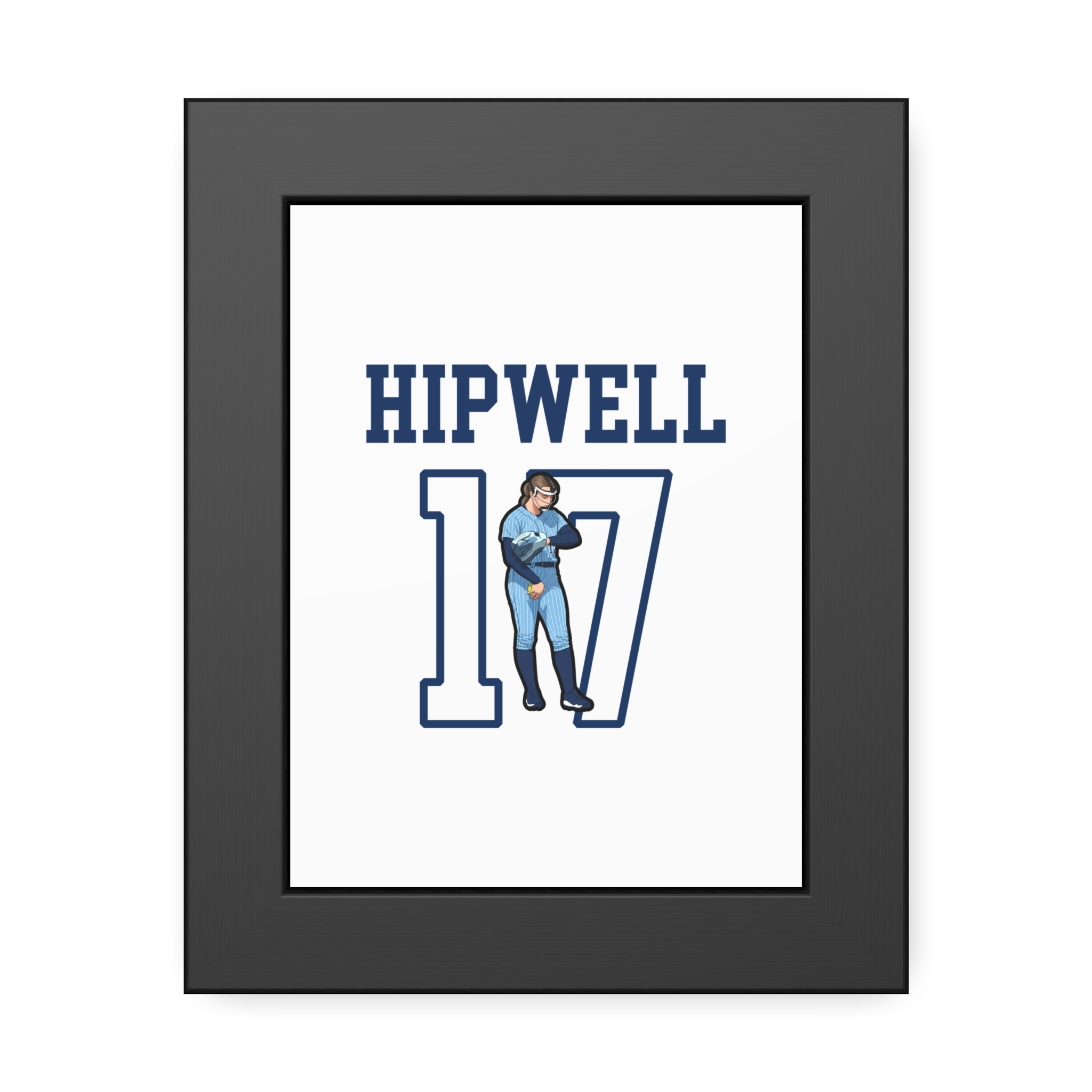 Framed Poster — character_shirsey in Black