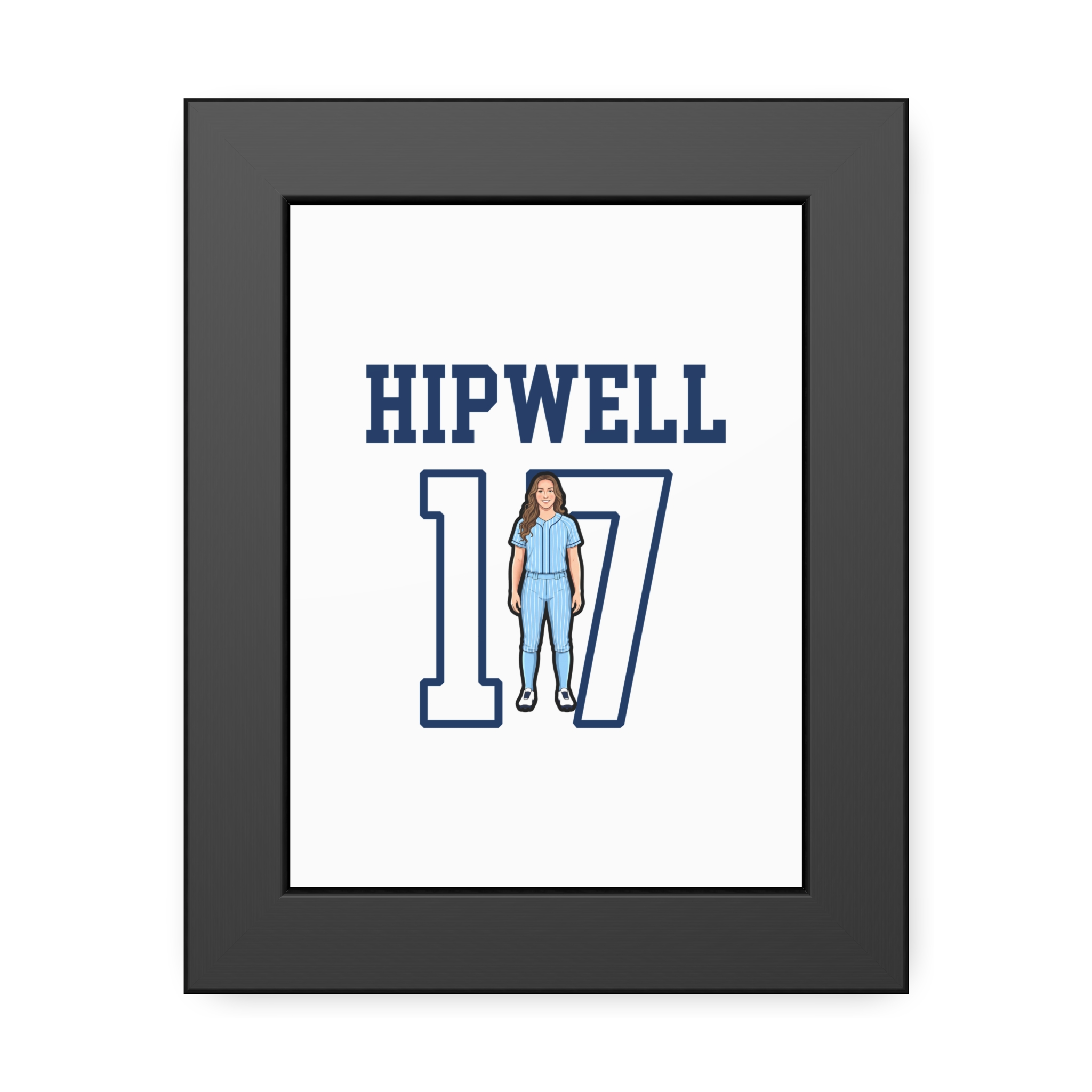 Framed Poster — character_shirsey in Black