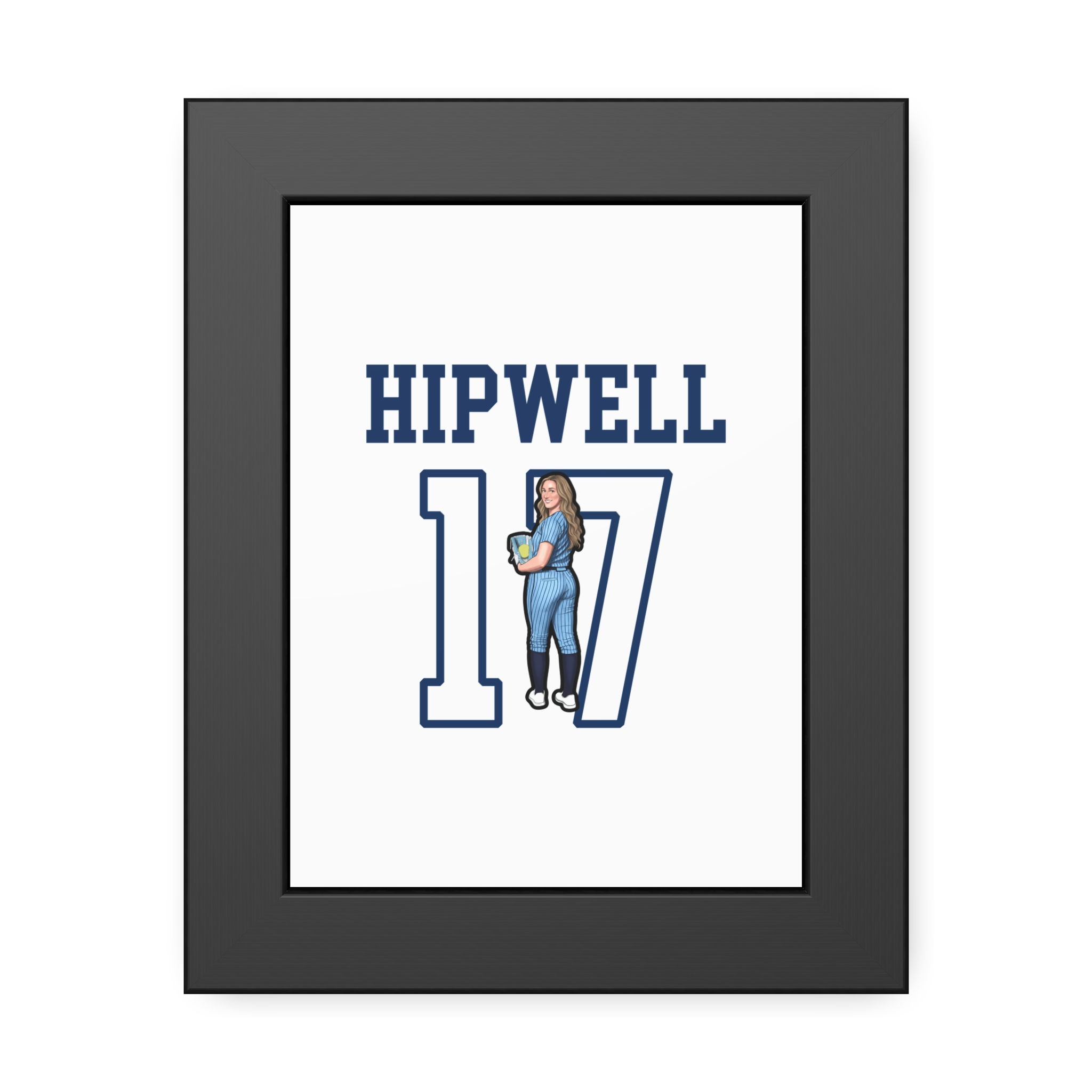 Framed Poster — character_shirsey in Black