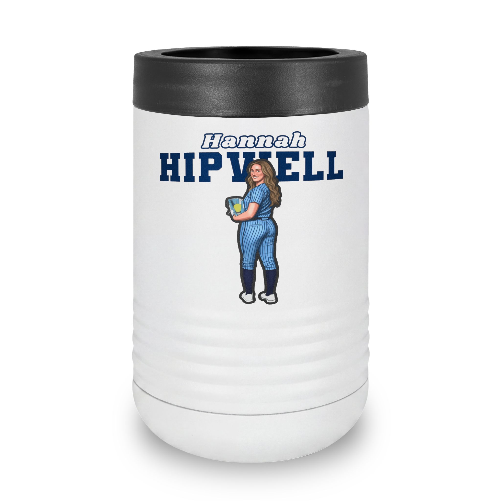 Stainless Can Cooler — character_name_arch in White