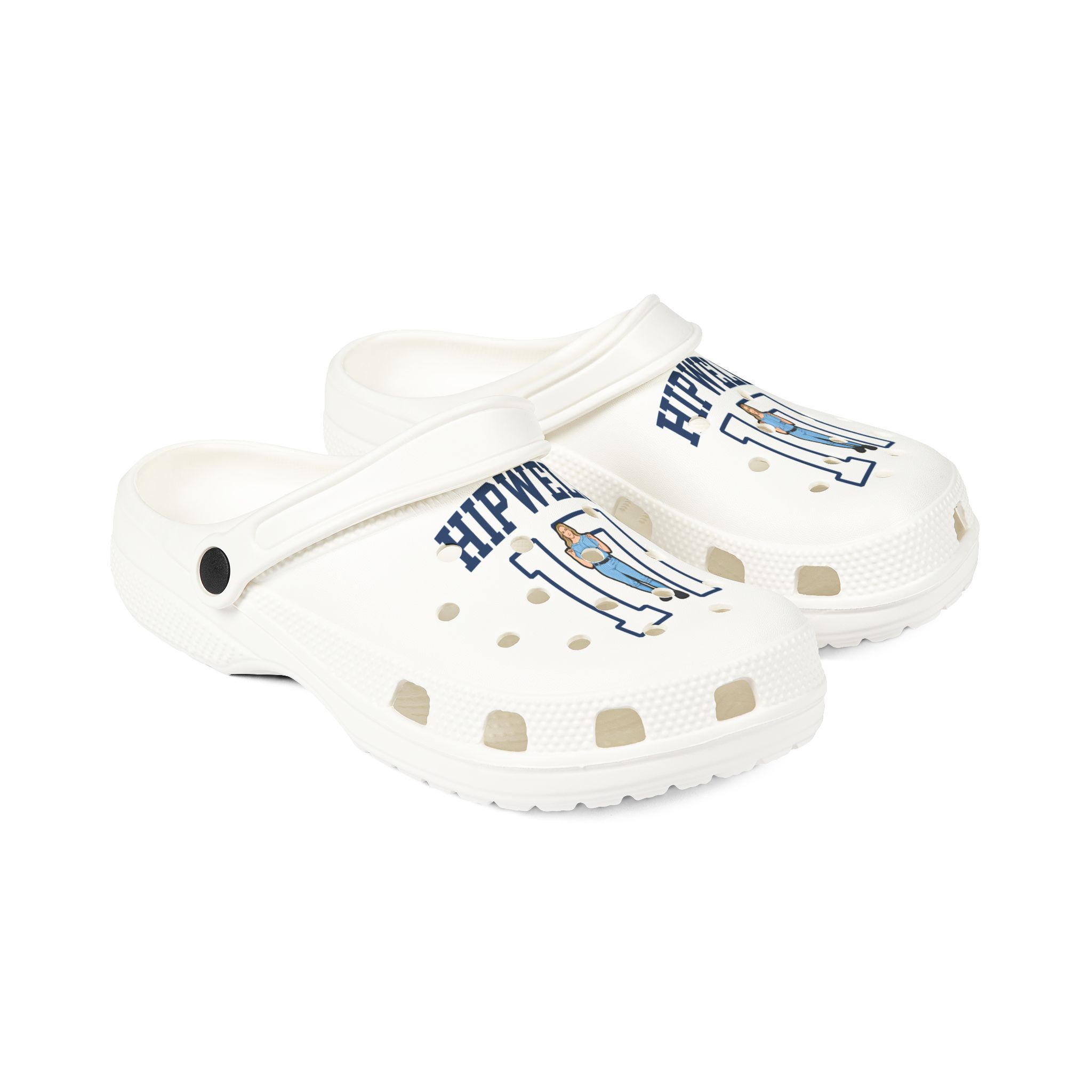 Rubber Clogs — character_shirsey in White