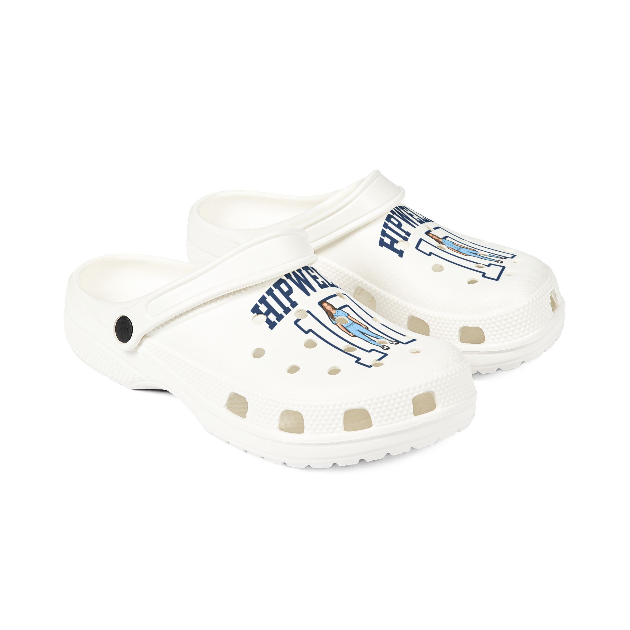 Rubber Clogs — character_shirsey in White