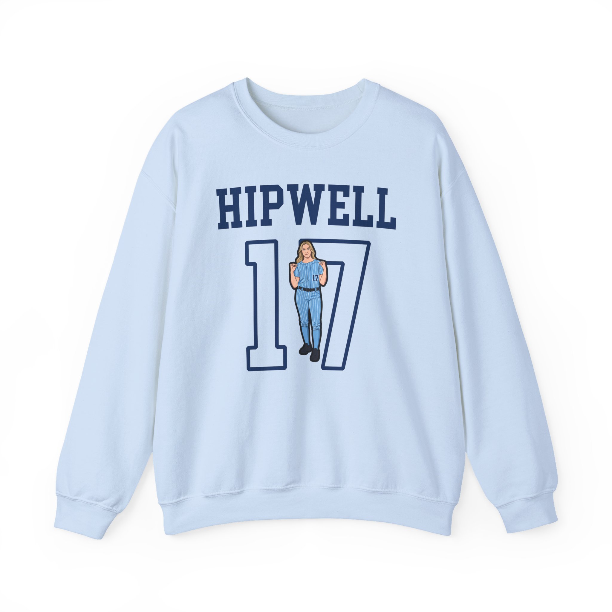 Crewneck Sweatshirt — character_shirsey in Light Blue