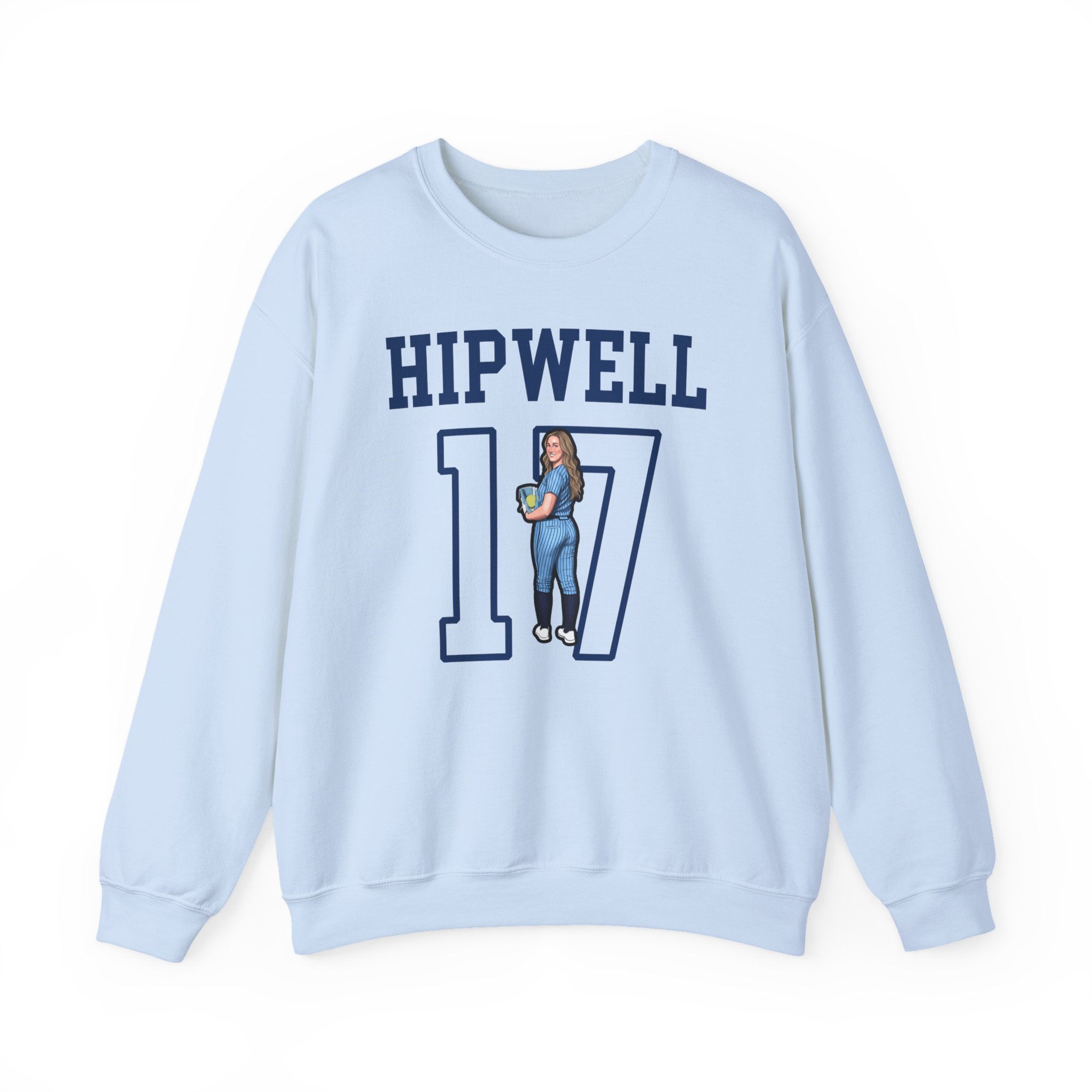 Crewneck Sweatshirt — character_shirsey in Light Blue