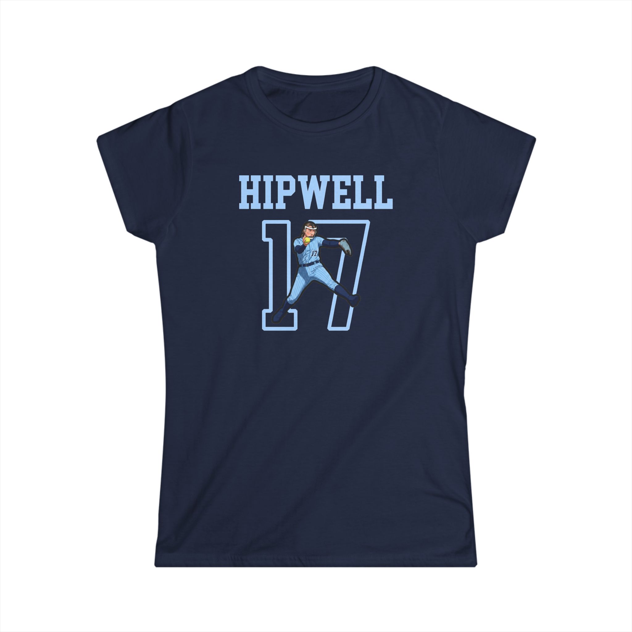 Women's Softstyle Tee — character_shirsey in Navy