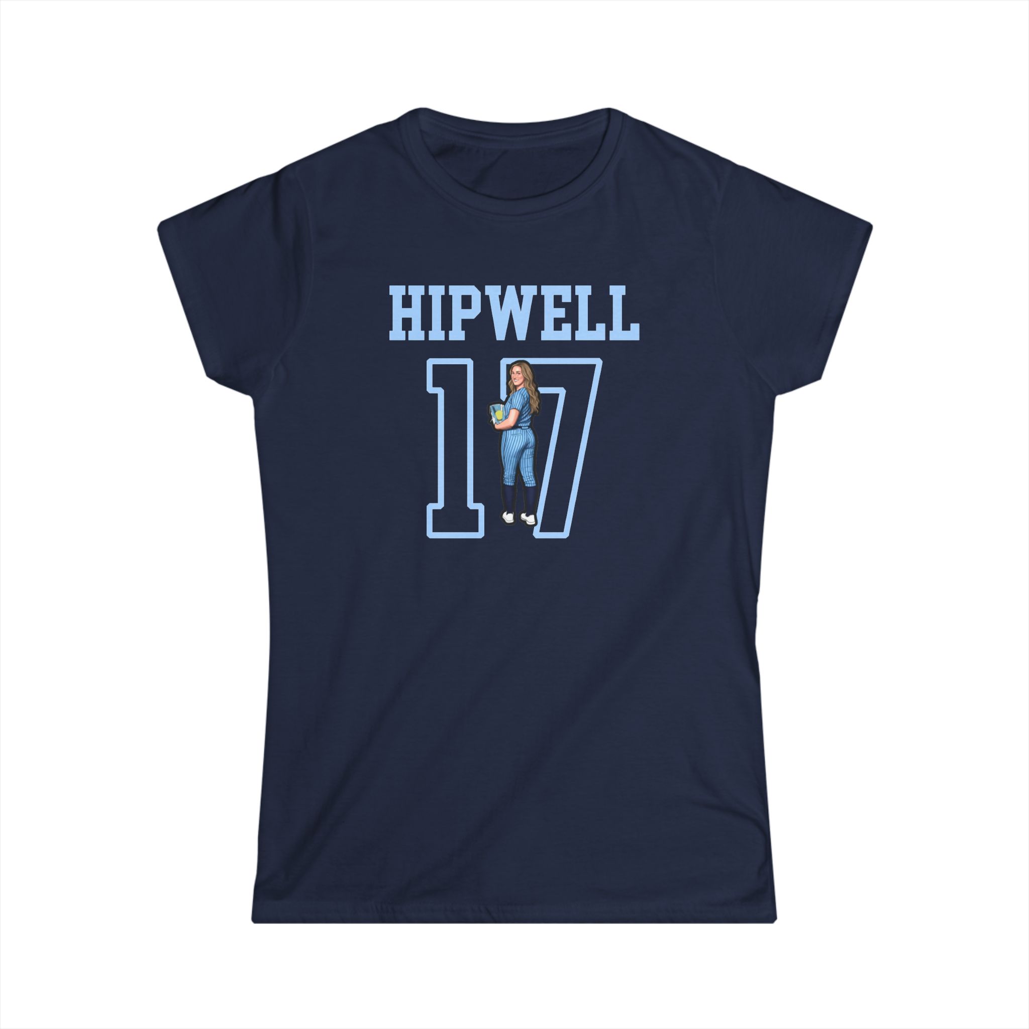 Women's Softstyle Tee — character_shirsey in Navy