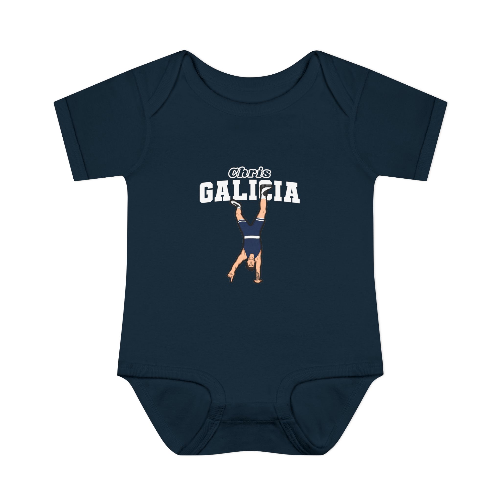 Baby Onesie — character_name_arch in Navy